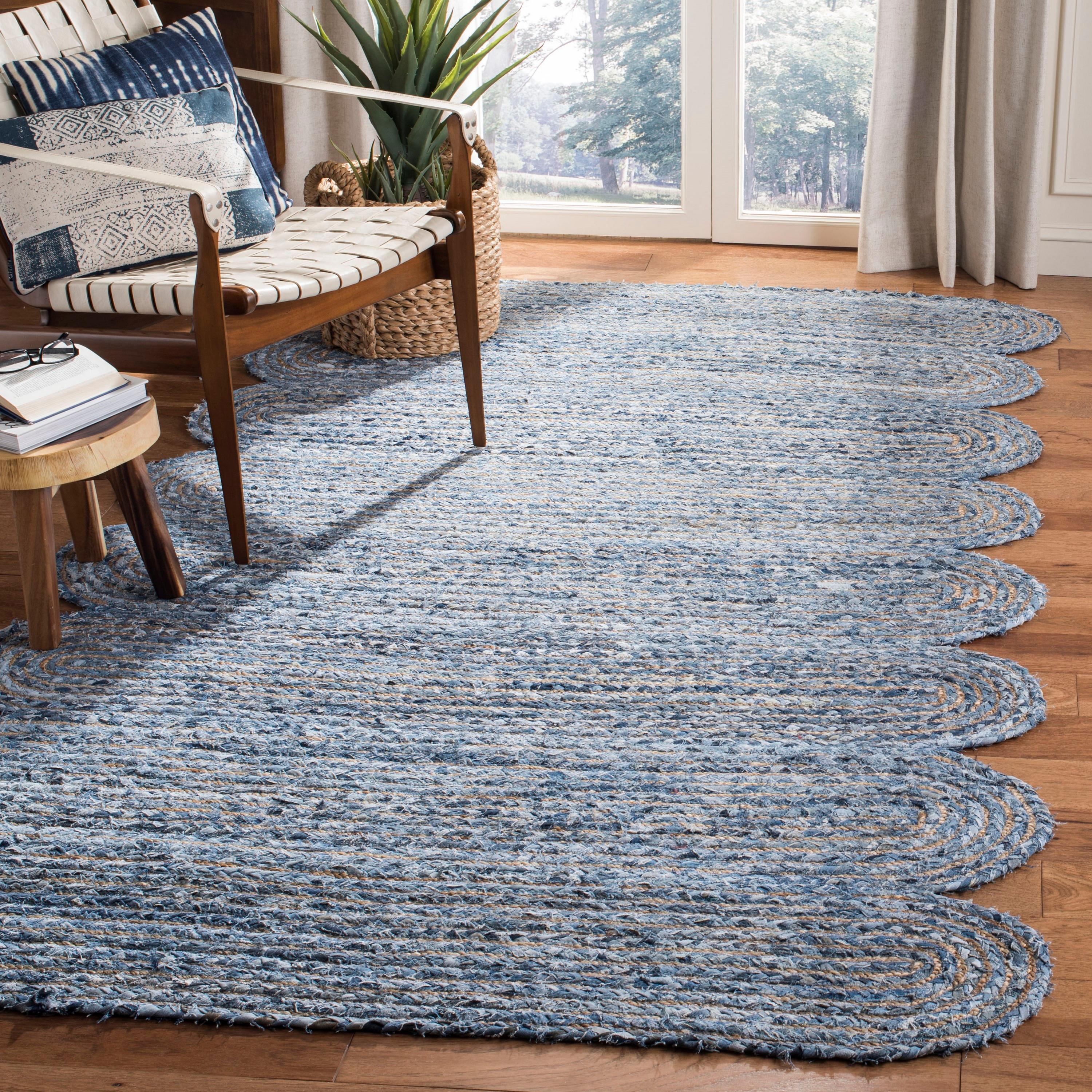 Cape Cod CAP208 Woven Indoor Accent Rug - Blue/Natural - 3'x5' - Safavieh