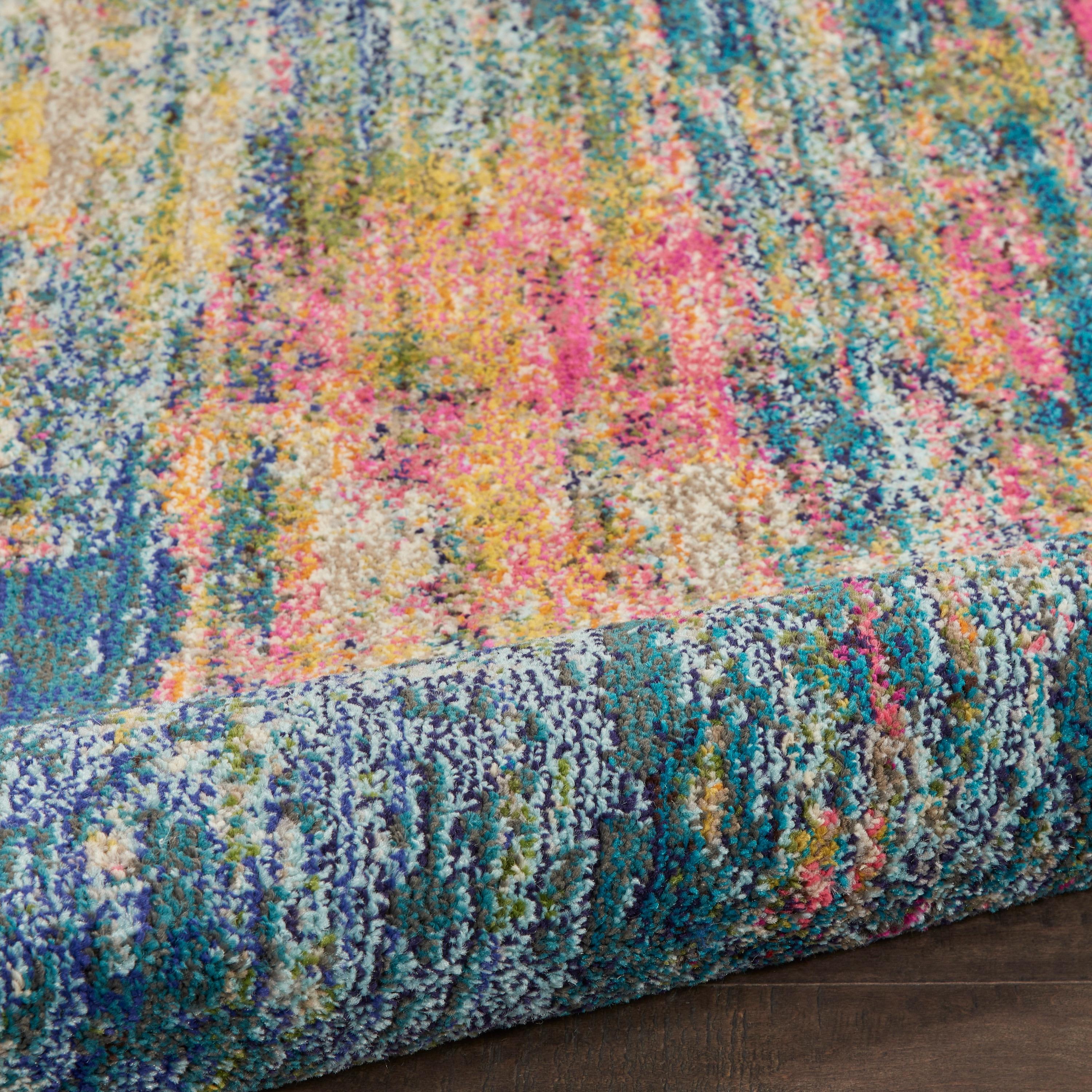 Nourison Celestial 2'2"X10' (10' Runner) Blue/Yellow Indoor Area Rug Colorful Contemporary Abstract by Nourison