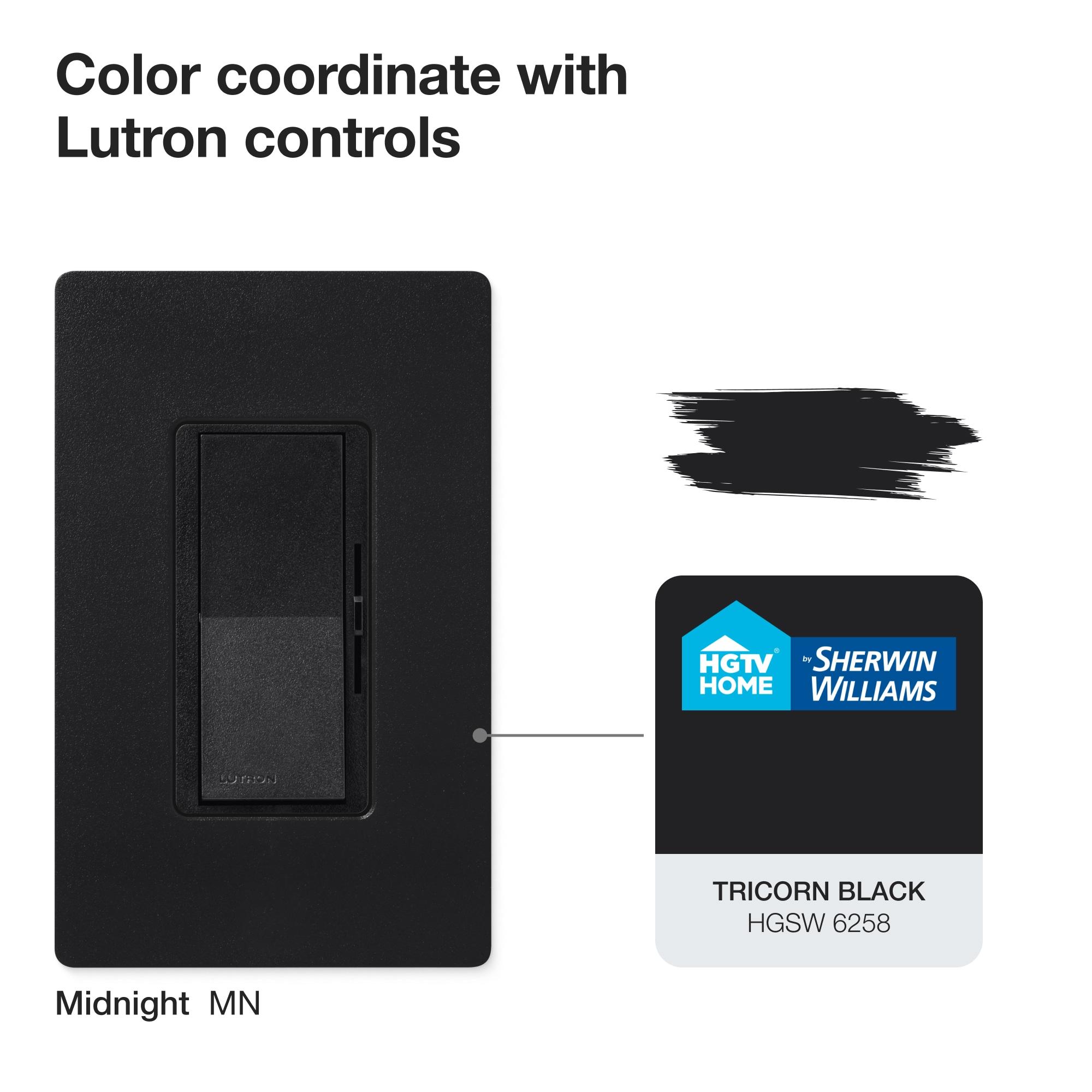 Midnight Black Satin 1-Gang Decorator Wallplate