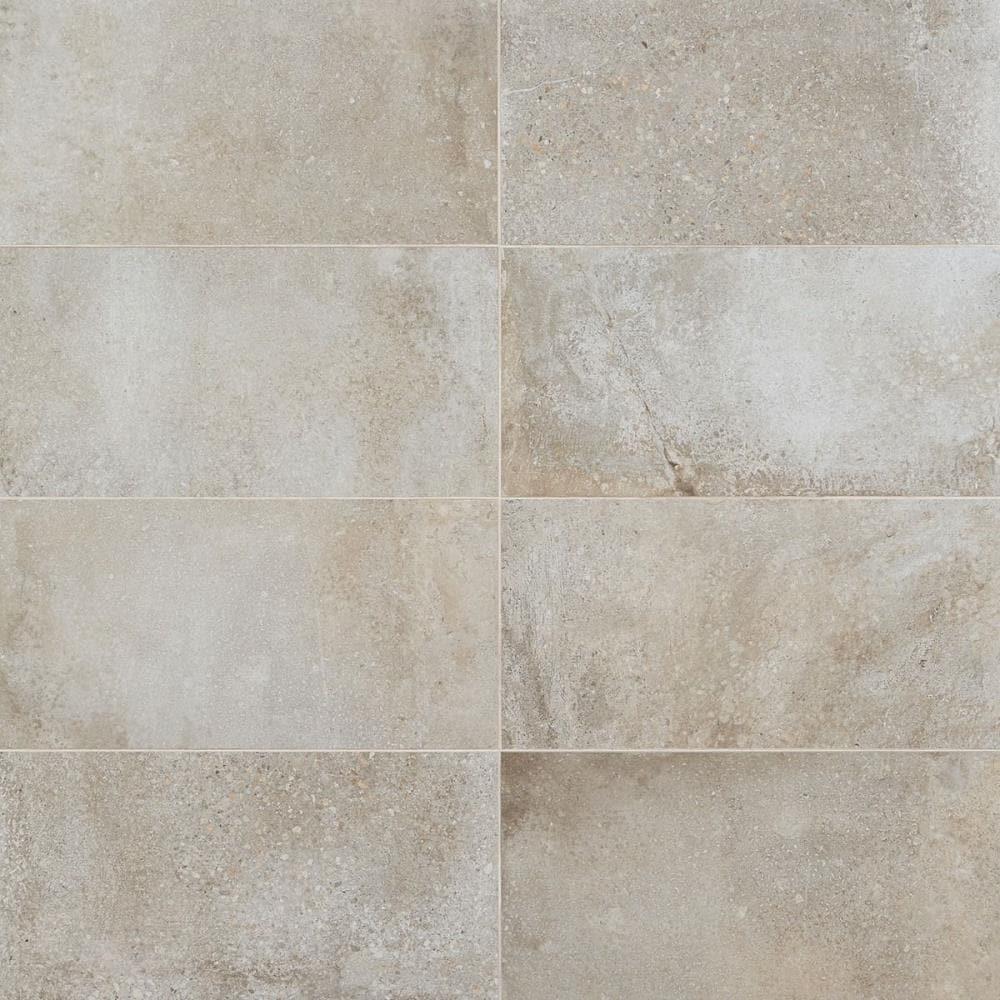 12" x 24" Porcelain Concrete Look Wall & Floor Tile