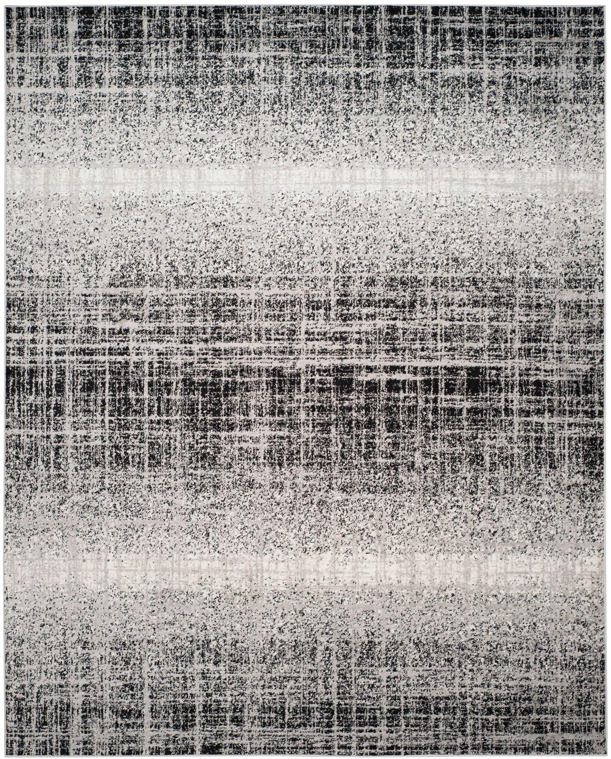 SAFAVIEH Adirondack Kiersten Abstract Faded Area Rug, Silver/Black, 8' x 10'