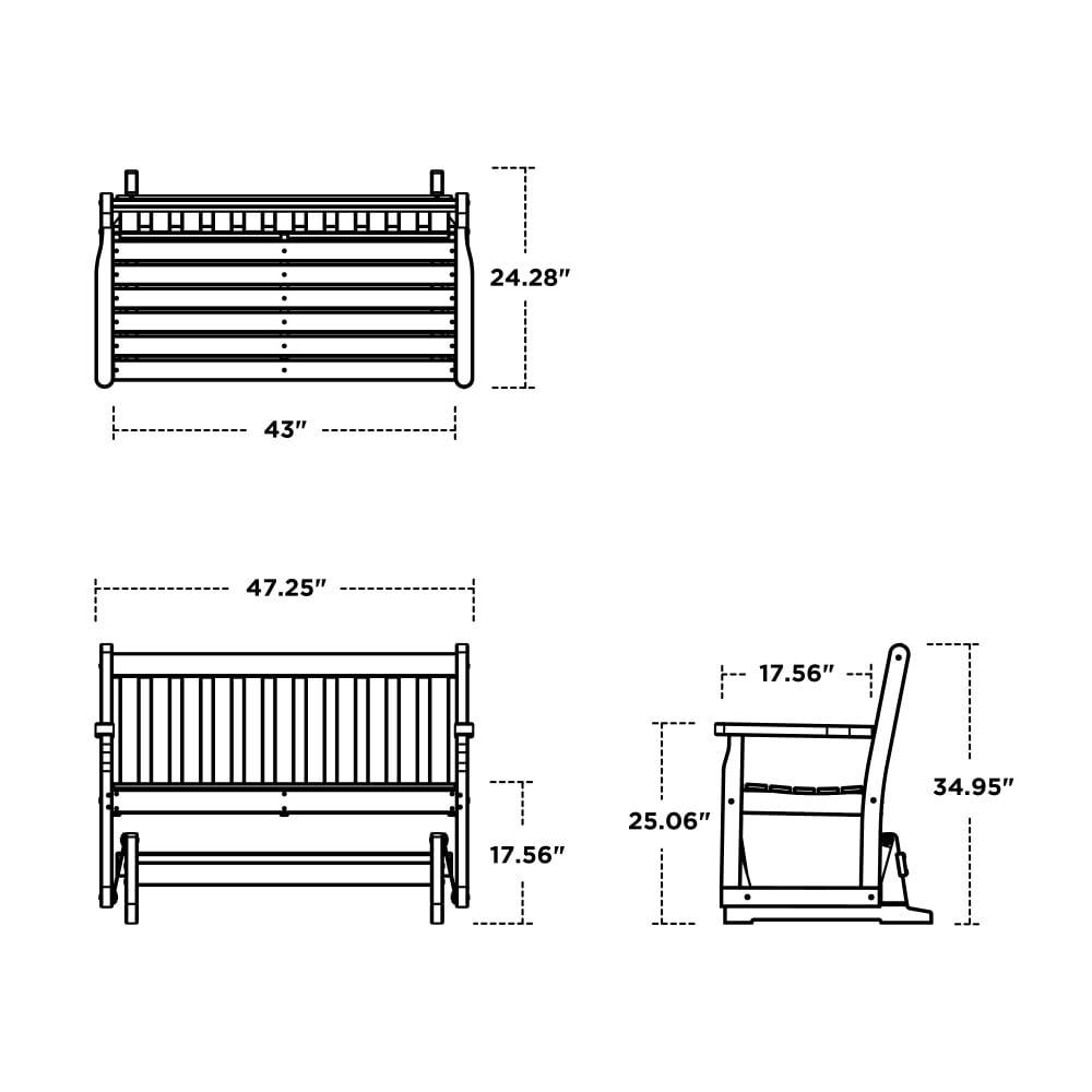 Traditional Garden 48" Glider