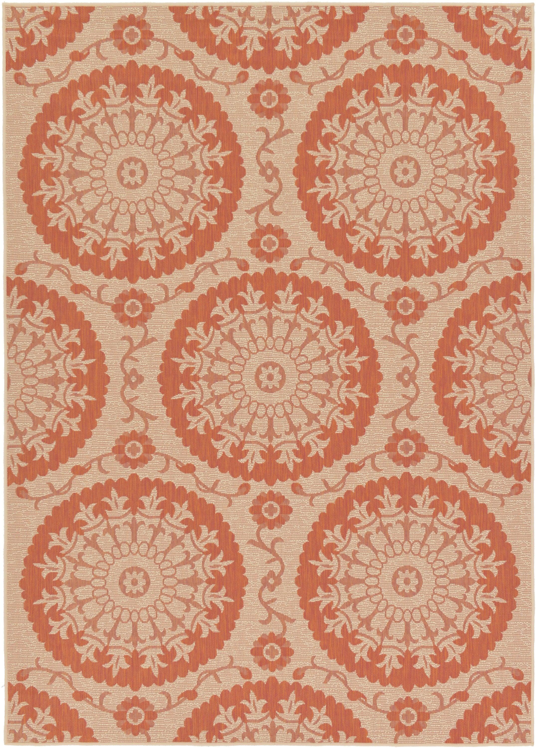 Terracotta Mirage Flat-Woven Reversible Outdoor Rug 7' x 10'