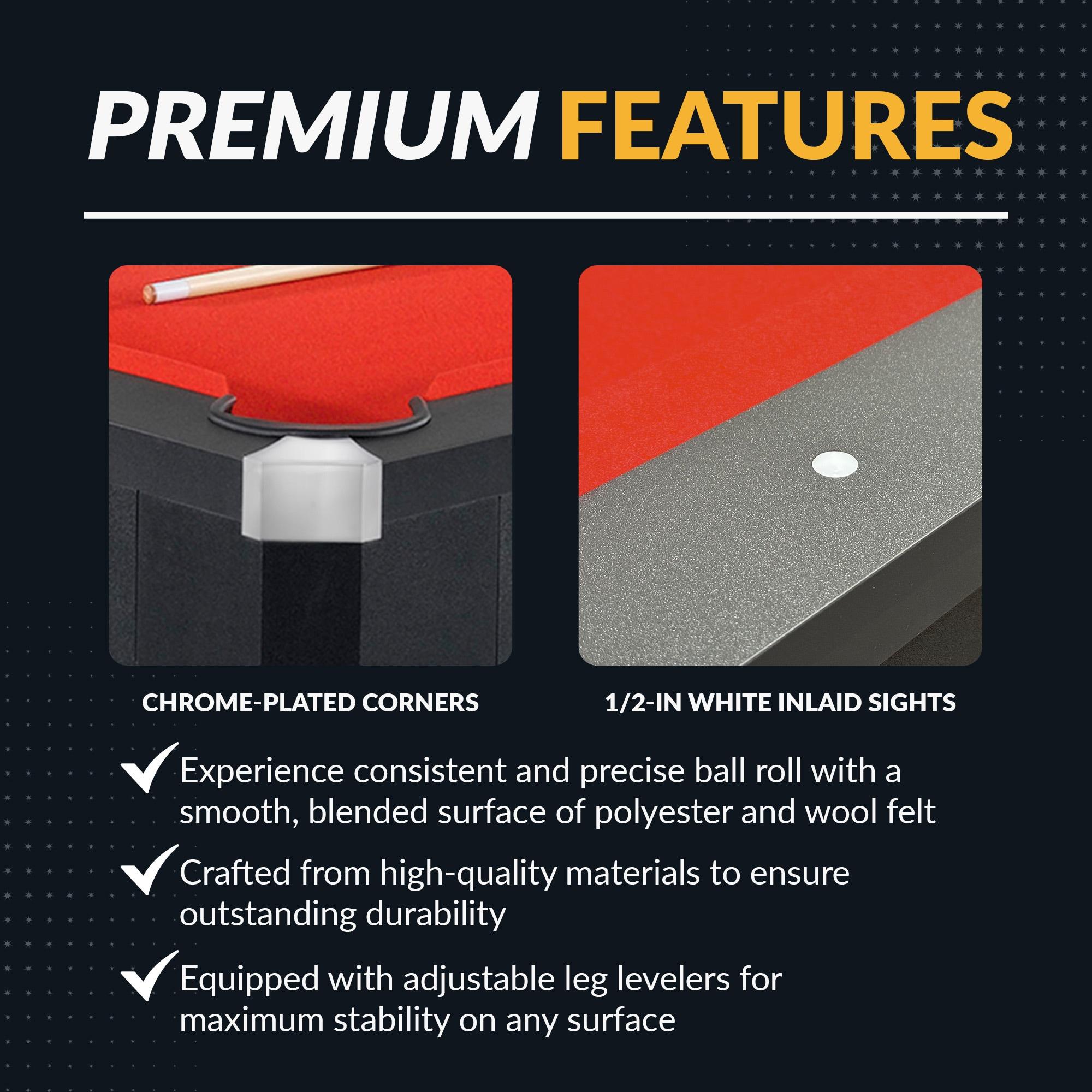 Hathaway Newport Stylish 7 Ft Multi Game Pool Table Combo with Dining Top and Ping Pong – Includes Benches for Home Storage and Accessories