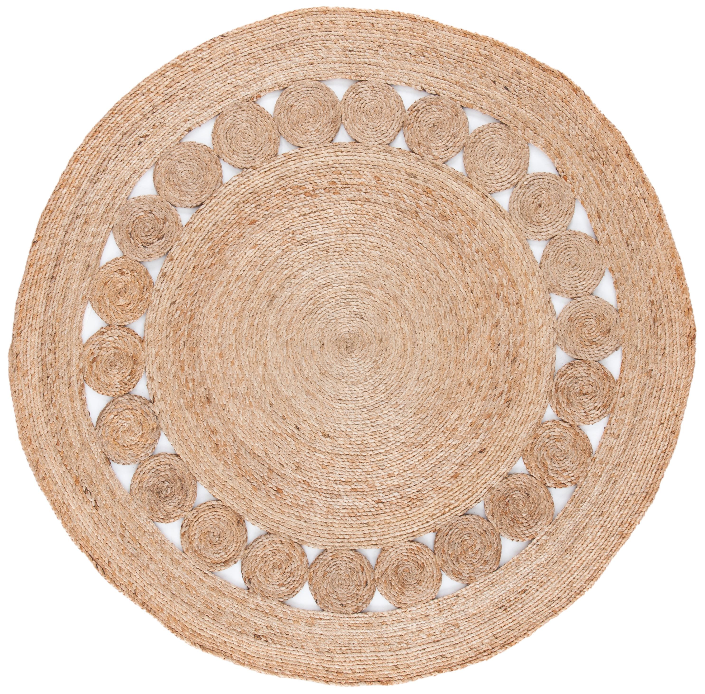 Natural Fiber NFB247 Hand Woven Area Rug - Natural - 8' round - Safavieh.