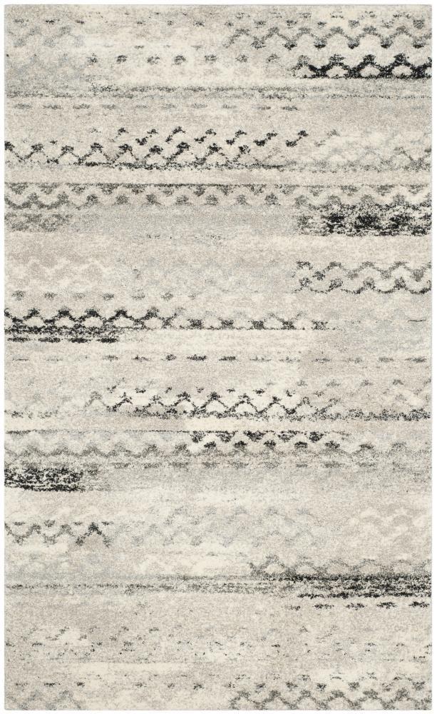 Retro RET2136 Power Loomed Indoor Area Rug - Cream/Grey - 5'3"x8' - Safavieh.