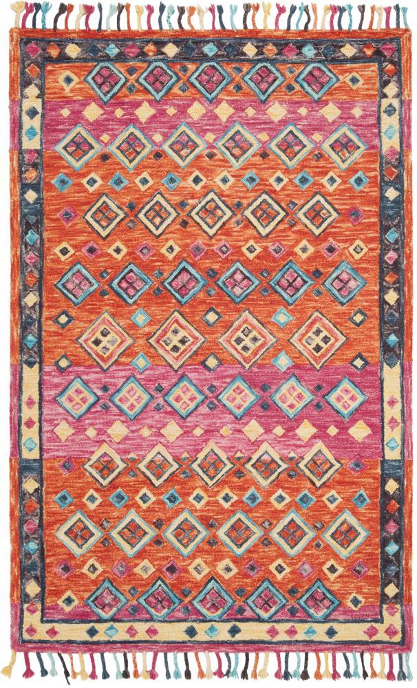 Aspen APN138 Hand Tufted Area Rug - Orange/Fuchsia - 4'x6' - Safavieh.