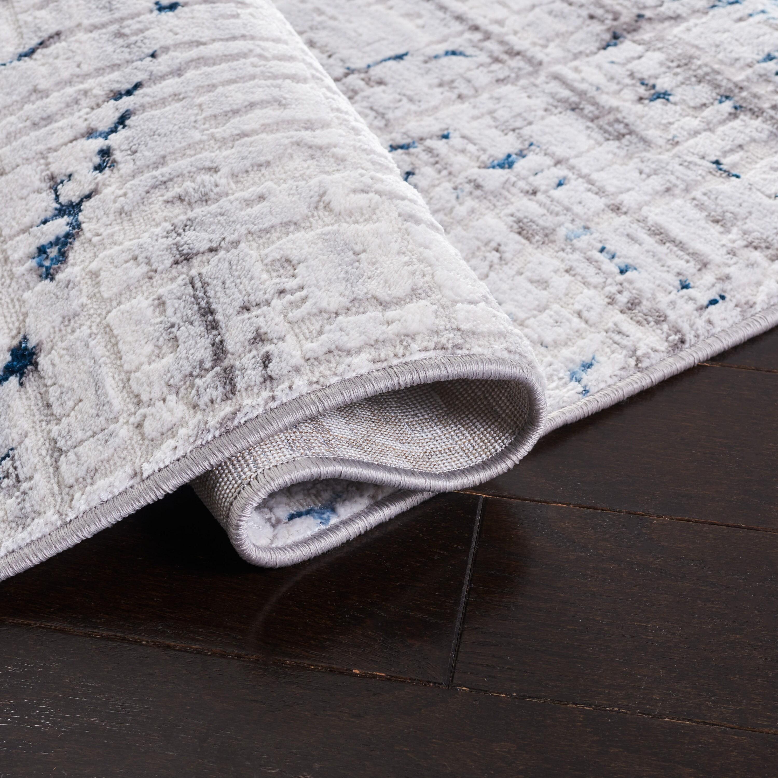 Amelia ALA248 Power Loomed Area Rug - Grey/Blue - 6'7"x6'7" - Safavieh.