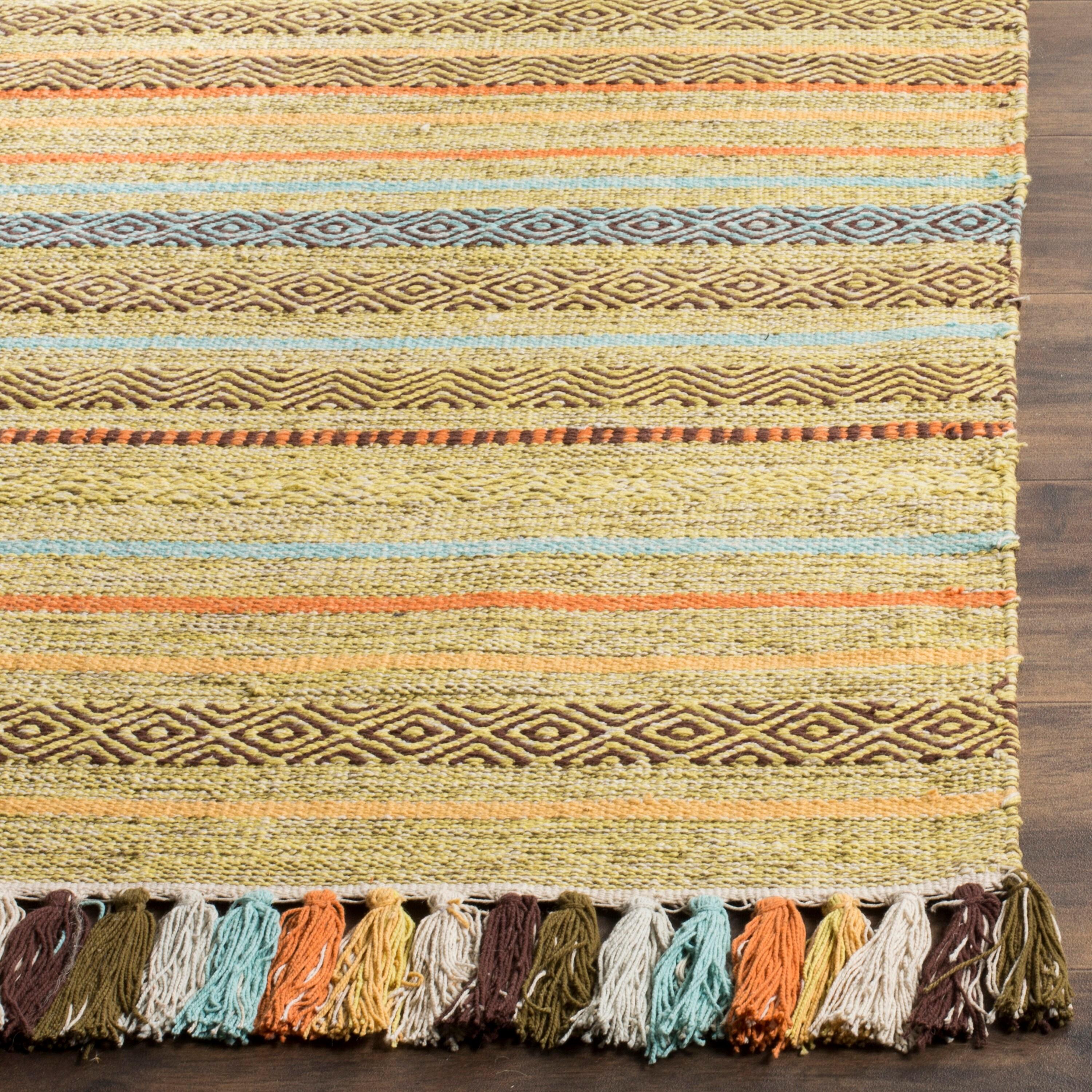 Montauk MTK901 Hand Woven Indoor Runner Rug - Green/Multi - 2'3"x8' - Safavieh.