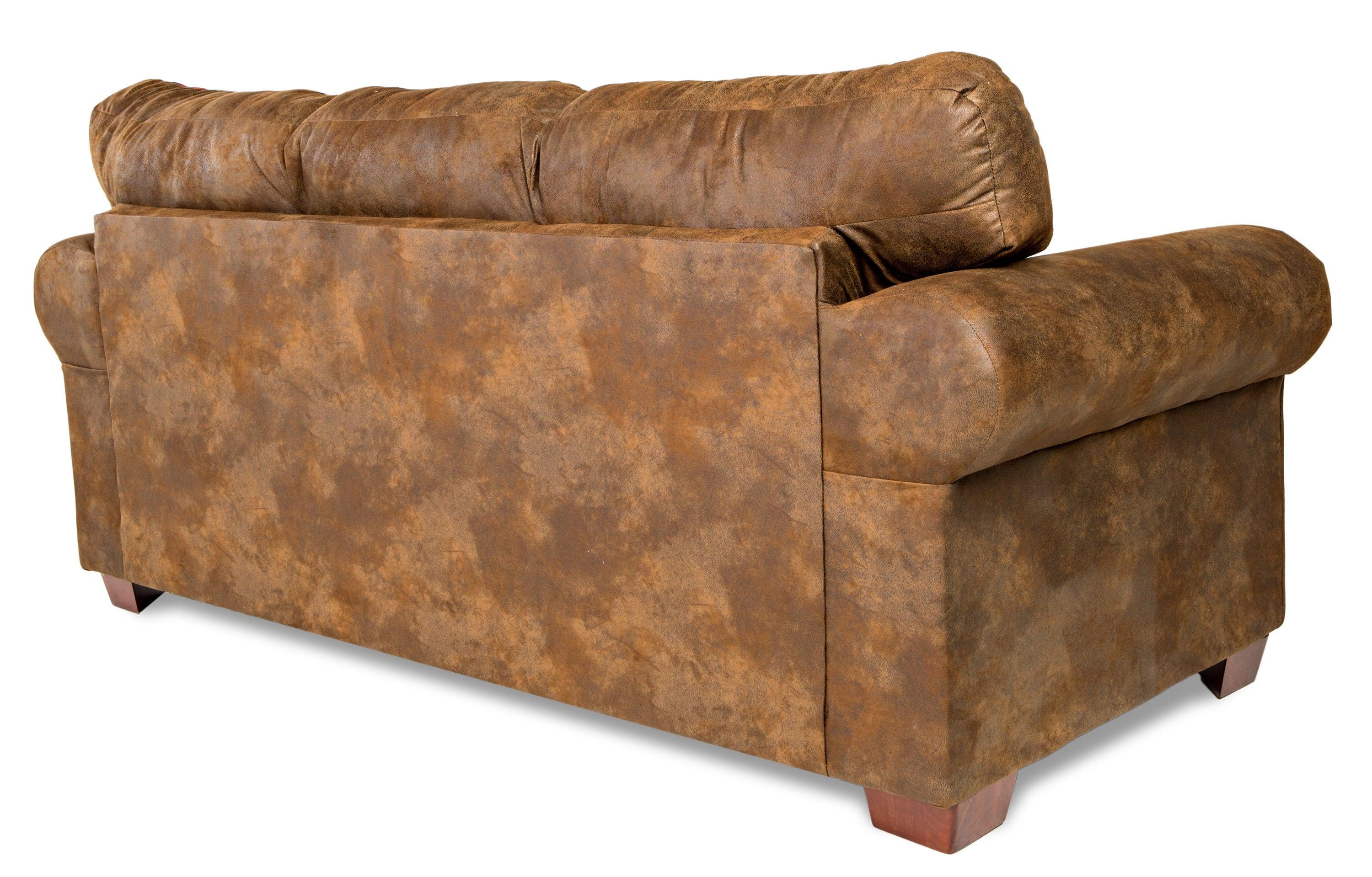 American Furniture Classics Traditional Microfiber Sedona Sofa in Brown