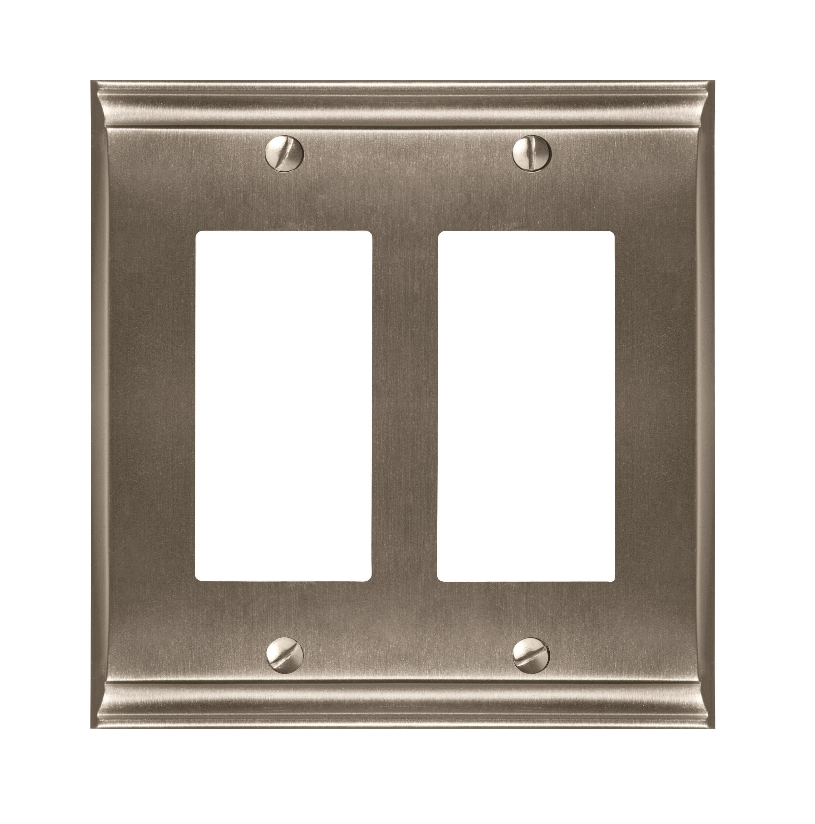 Amerock Candler 2 Rocker Satin Nickel Wall Plate