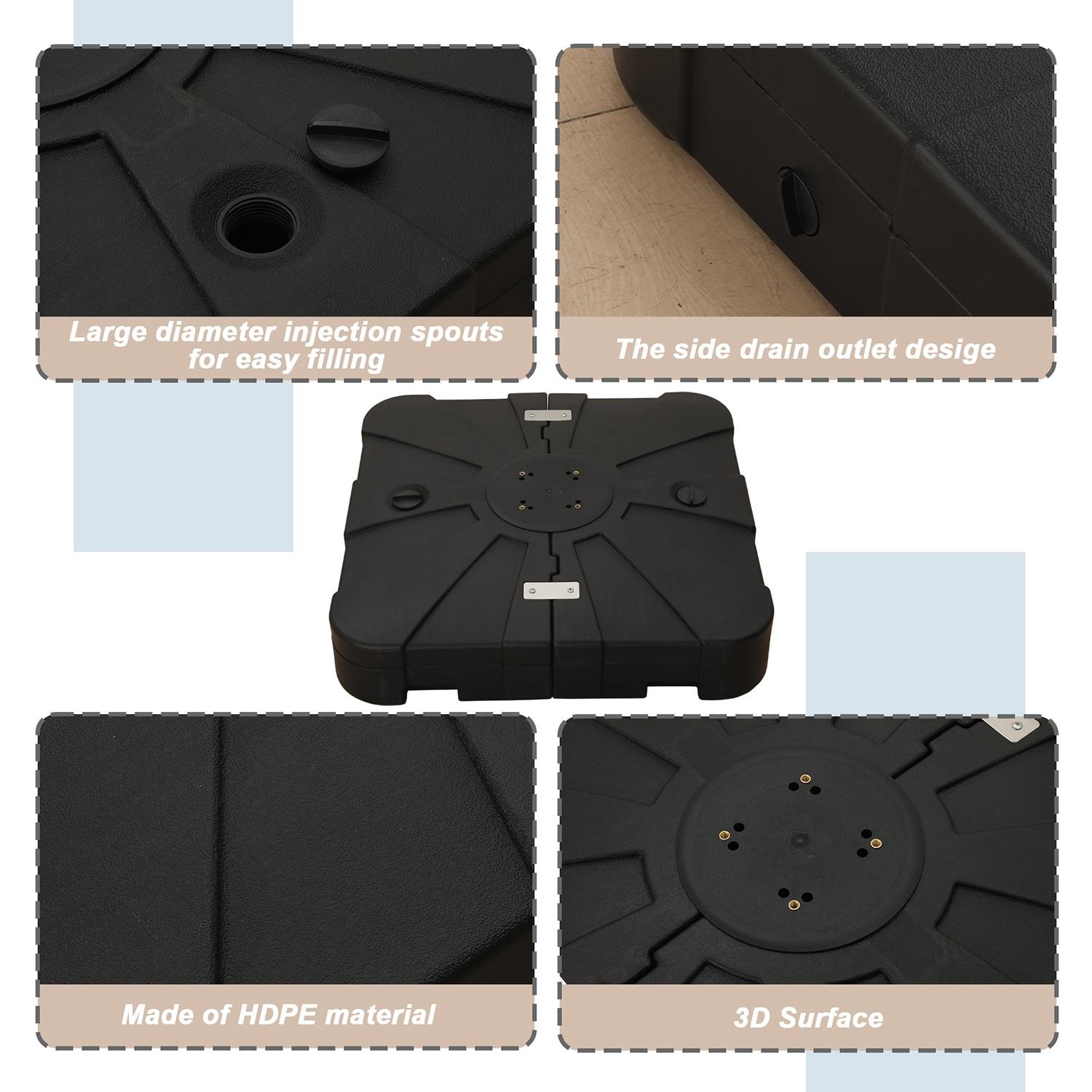 Mondawe 10x13 FT Cantilever Umbrella Large Offset Umbrella with 360°Rotation and LED Light Panel Cantilever Patio Umbrella for Backyard, Pool & Garden, Red