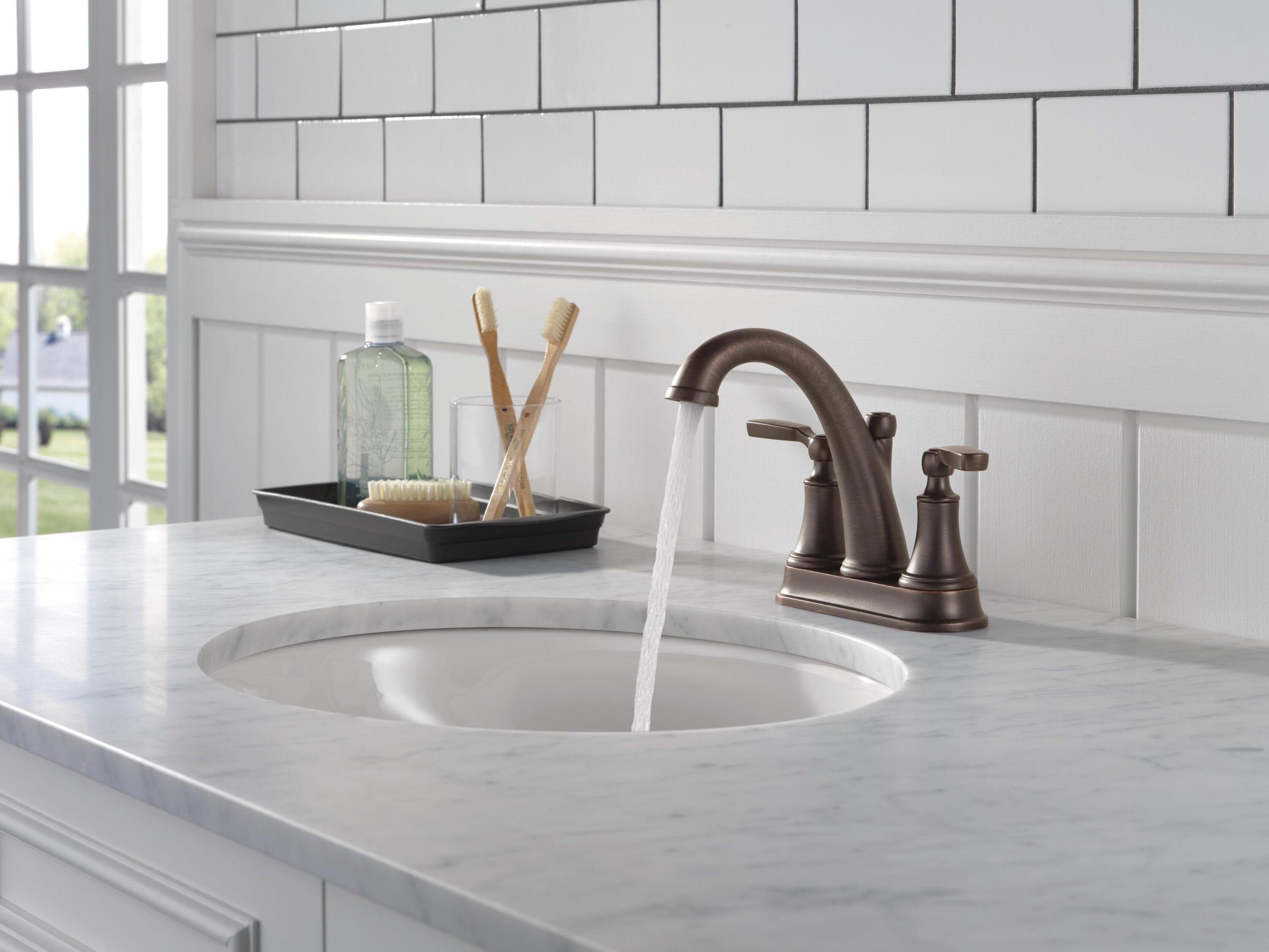 Woodhurst Centerset Bathroom Faucet with Drain Assembly