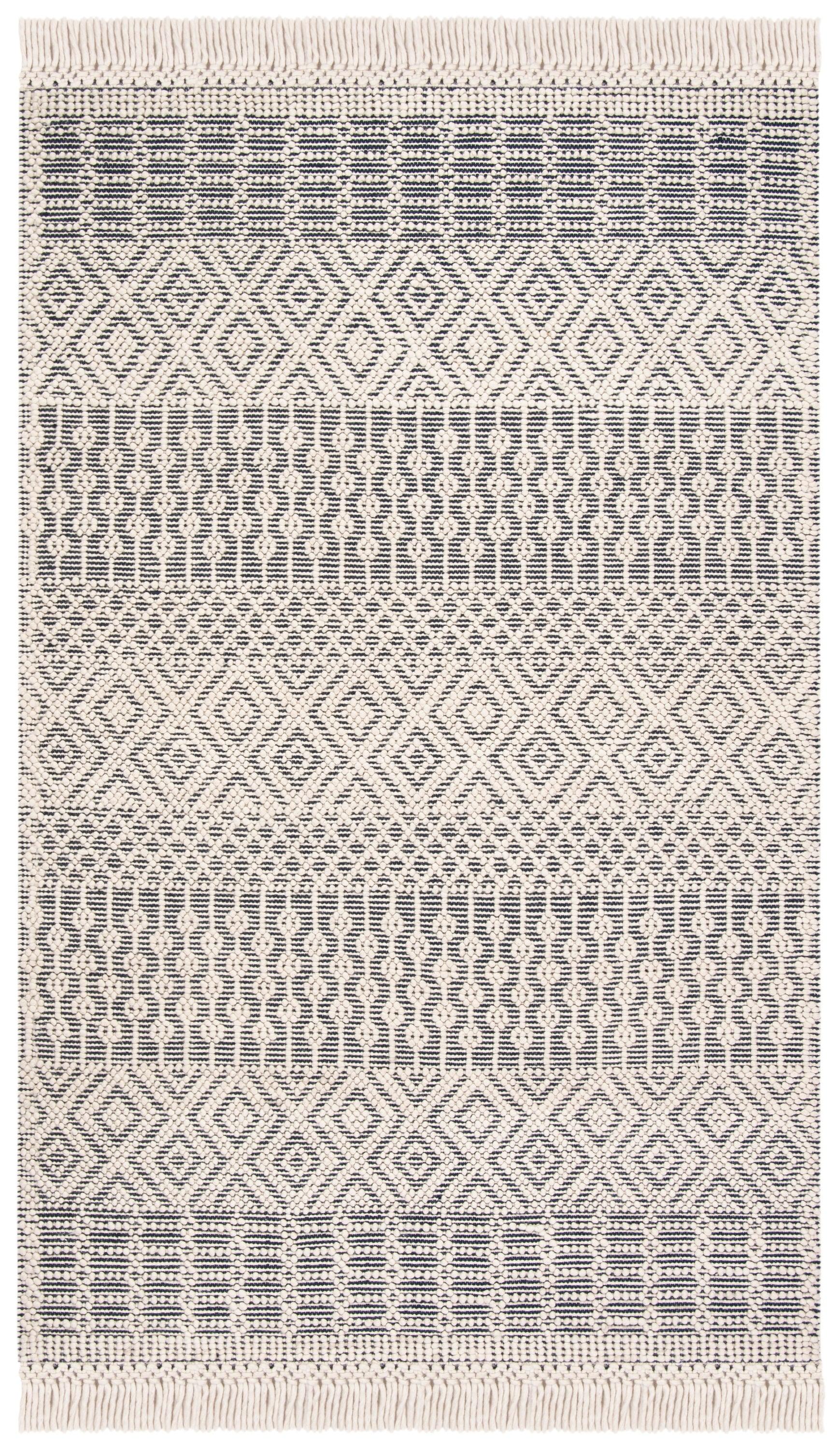 Natura NAT852 Hand Loomed Area Rug - Ivory/Navy - 5'x8' - Safavieh.