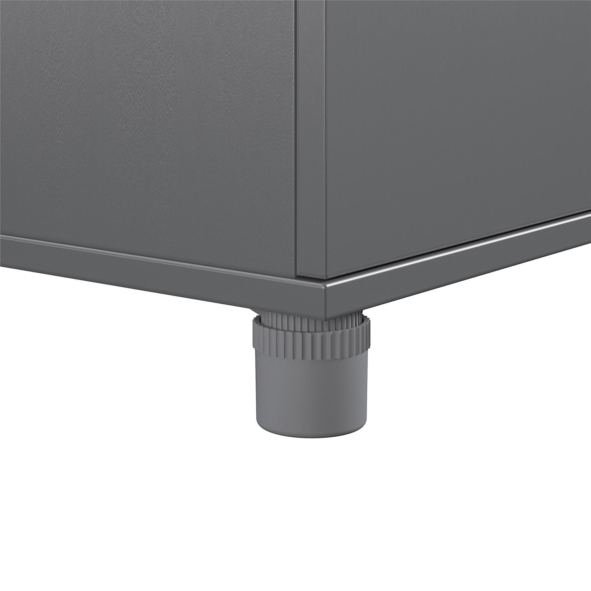 Camberly 4 Door/1 Drawer Storage Cabinet, Graphite Gray