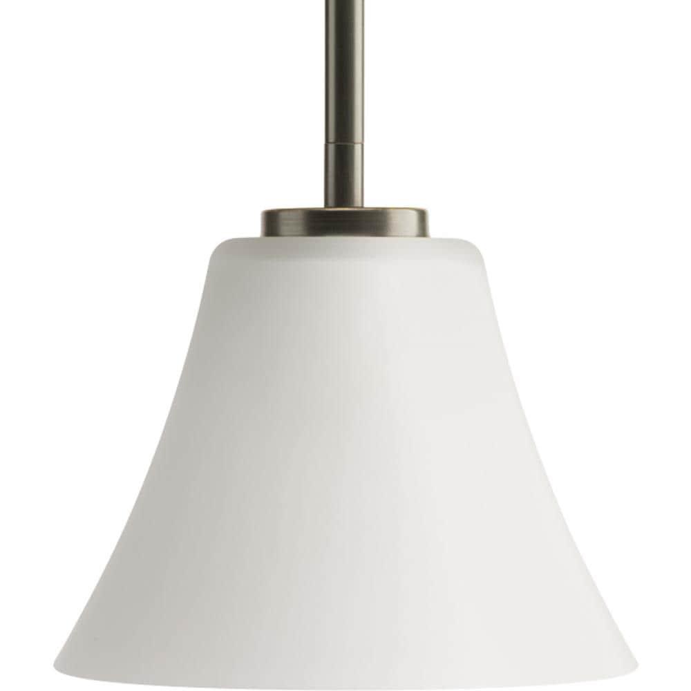 Progress Lighting, Bravo Collection, 1-Light Mini-Pendant, Antique Bronze, Etched Glass Shade