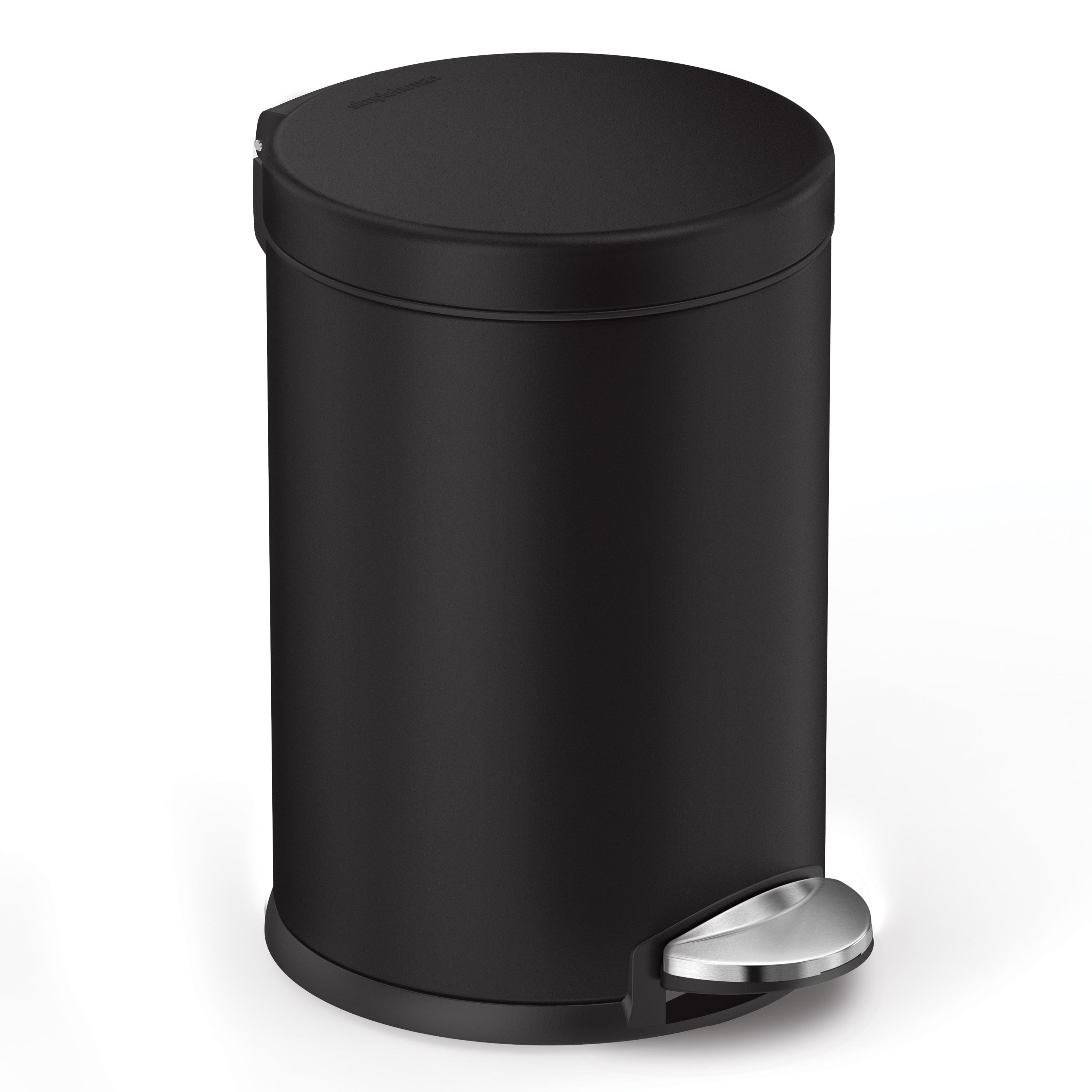 simplehuman 4.5 Liter / 1.2 Gallon Round Bathroom Step Trash Can