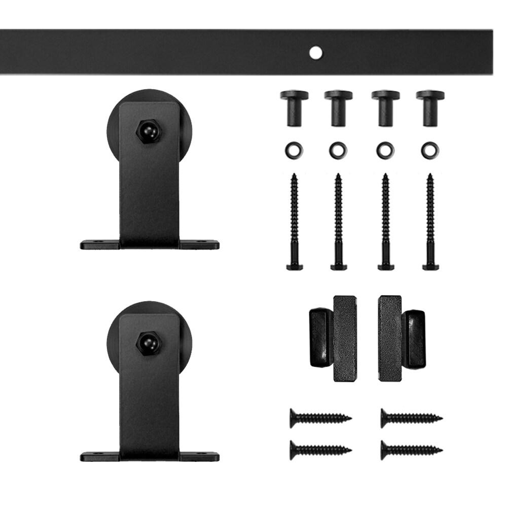Matte Black 60-in Single Barn Door Hardware Kit