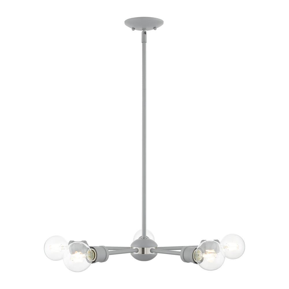 Livex Lighting Lansdale 5 - Light Chandelier in  Nordic Gray