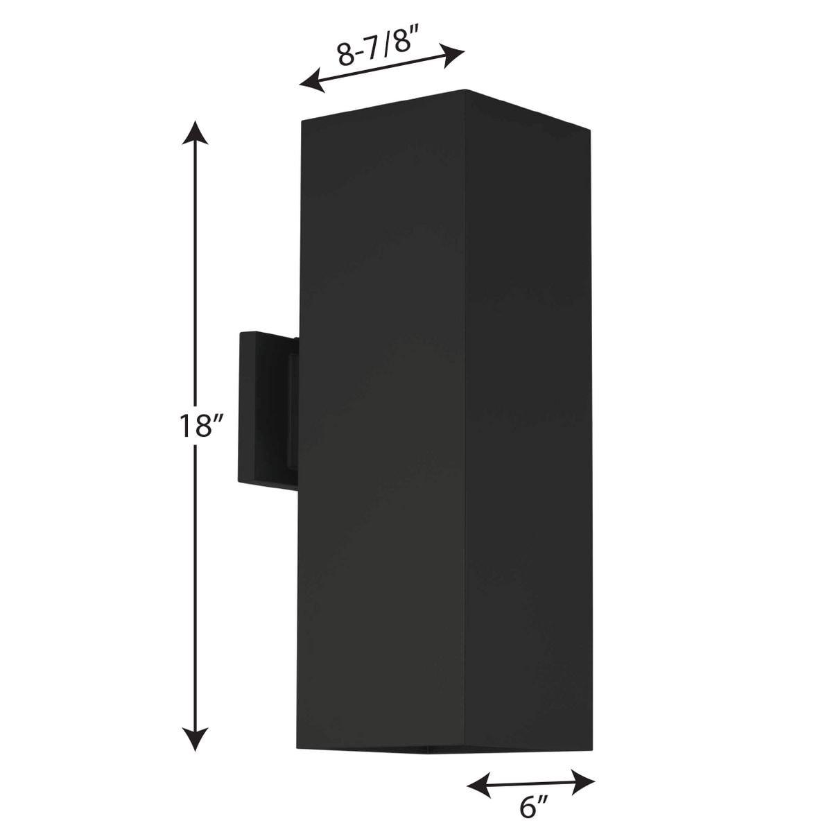 Progress Lighting, Verona, 2-Light Outdoor Wall Light, Antique Bronze, Material: Porcelain, Finish Color: Black