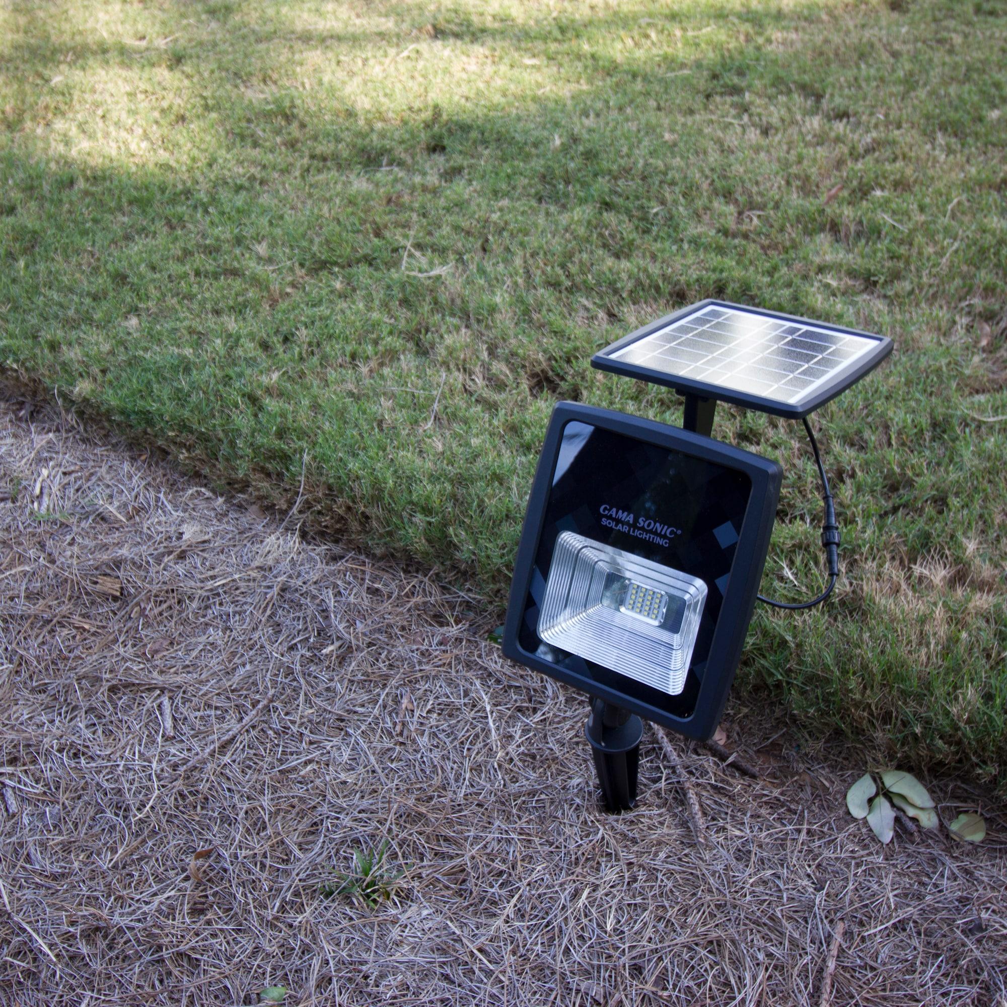 Solar LED Black Outdoor Landscape Flood Spotlight (Set of 2)