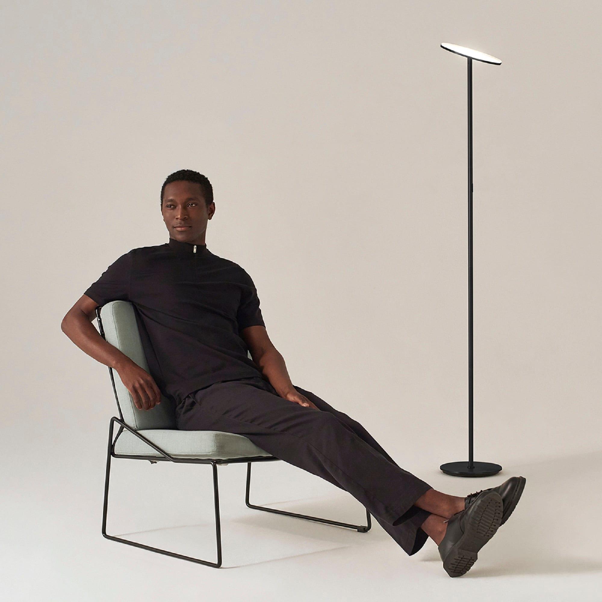 Brightech Sky Industrial 63 in. Dimmable LED Floor Lamp with Adjustable Head