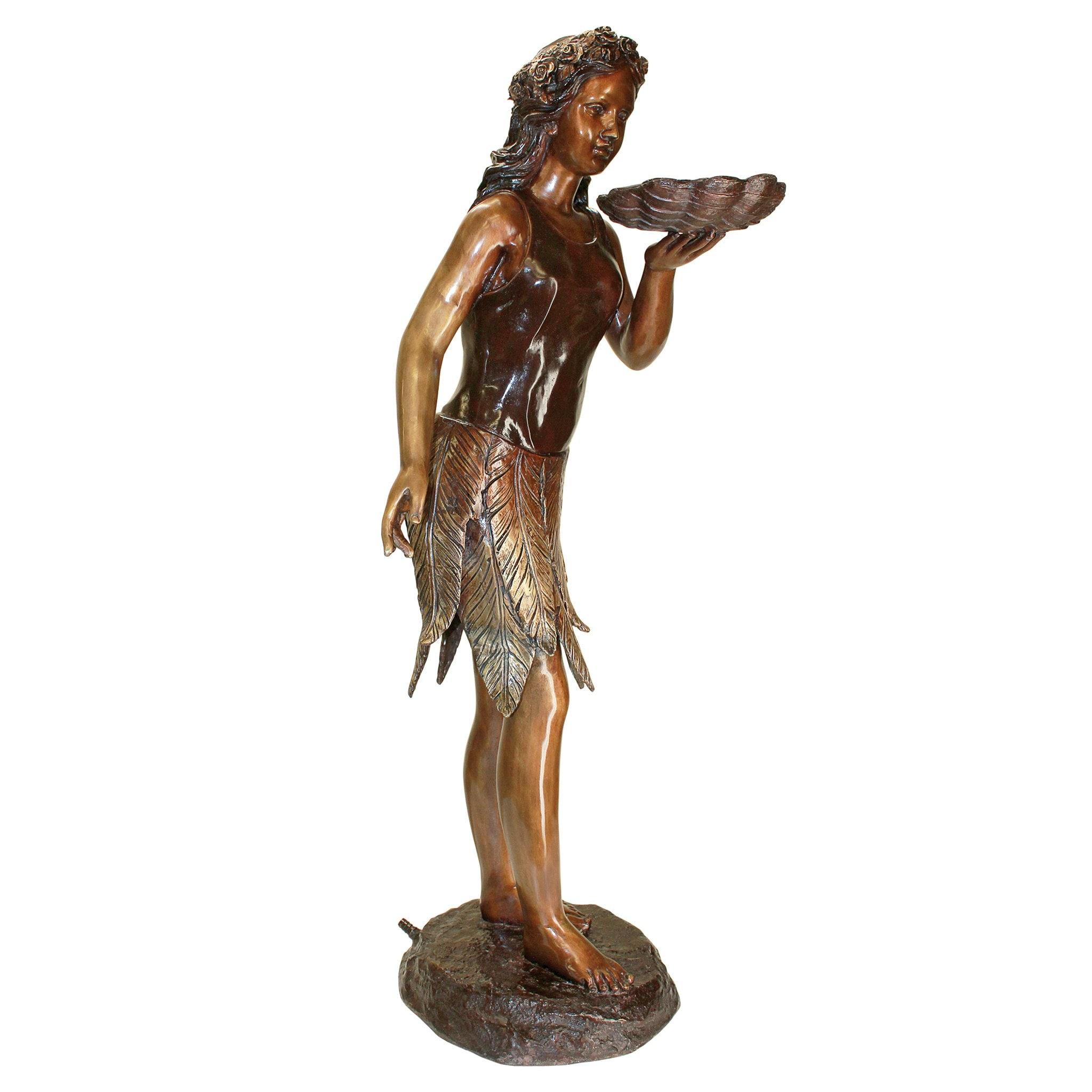 Leaf Maiden Cast Garden Statue