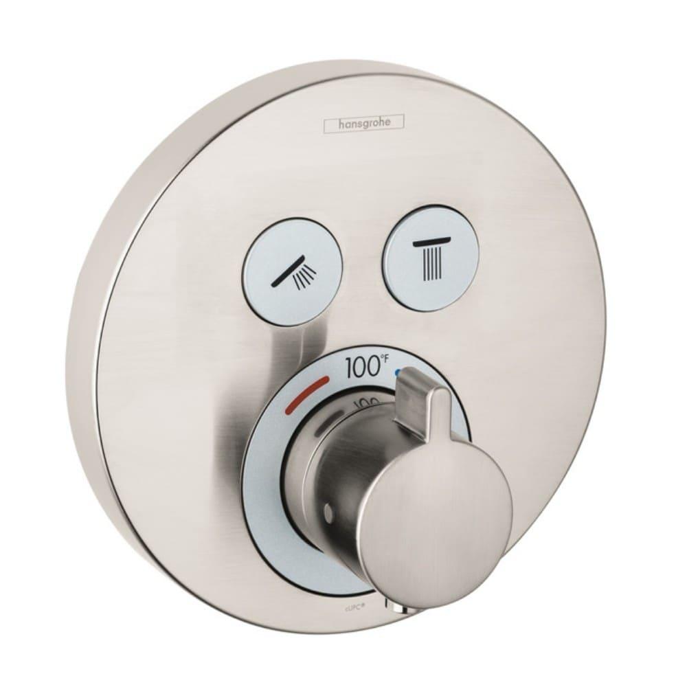 Showerselect S 1-Handle 6-Inch Wide, Temperature Memory, Thermostatic Valve Trim Only, with Diverter