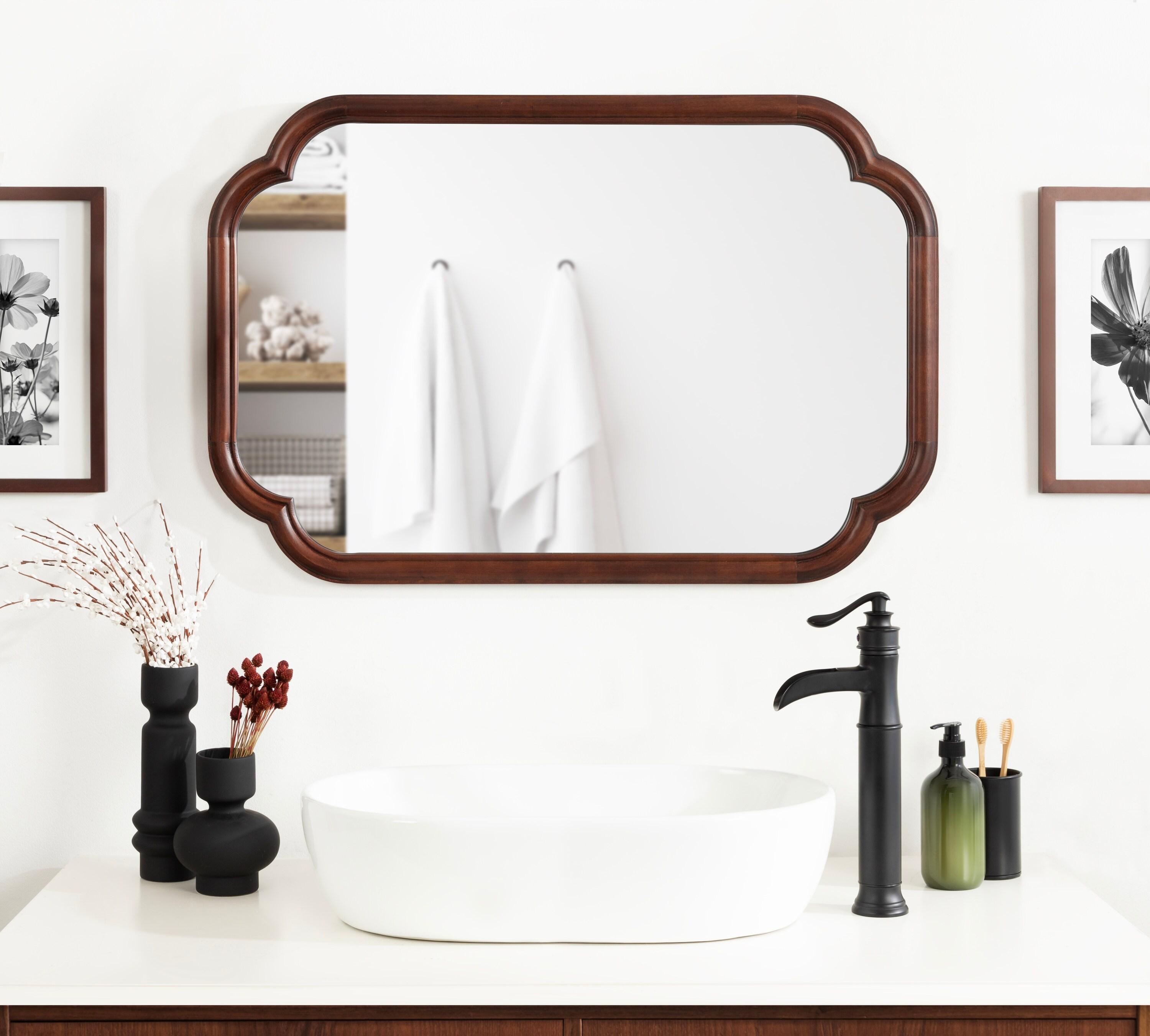 Brandis Wooden Bathroom Wall Mirror