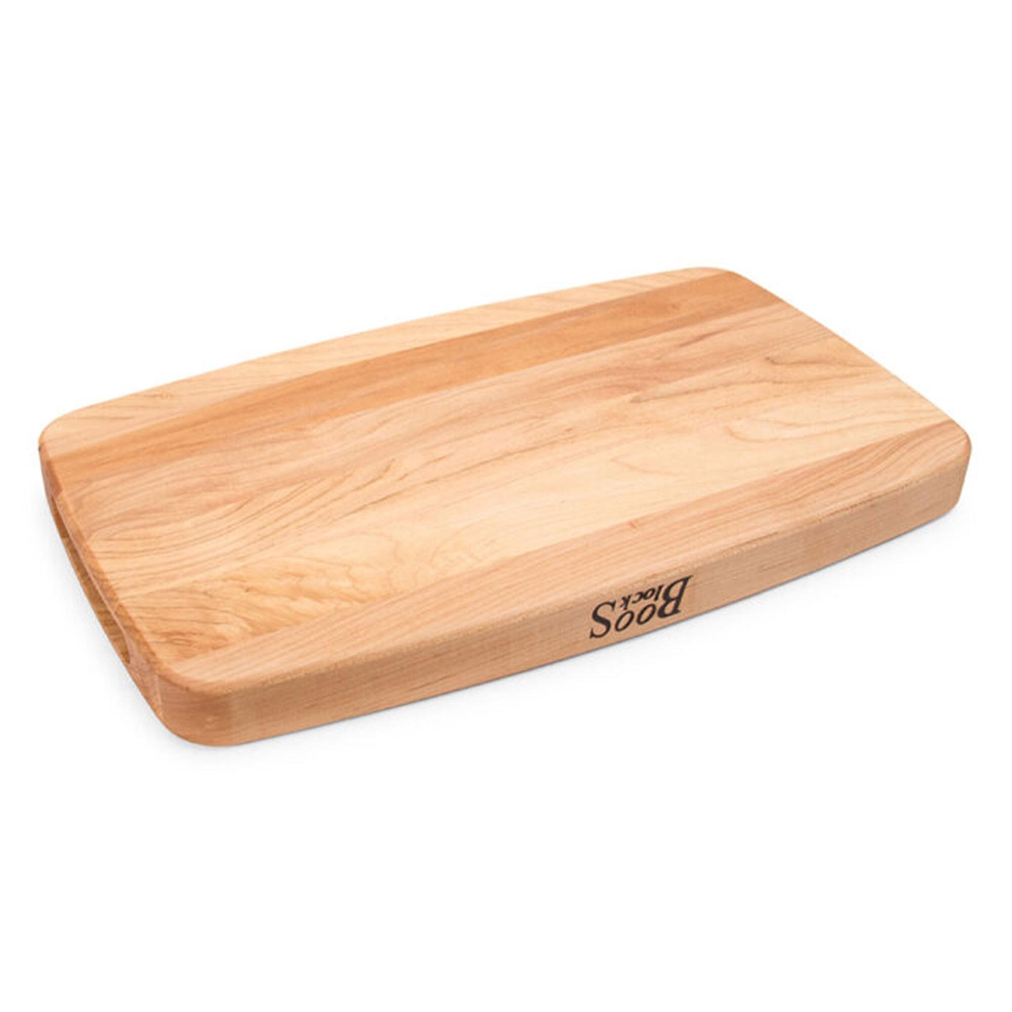 John Boos Chef's 1.5" Edge Grain Reversible Maple Wood Cutting Board with Groove