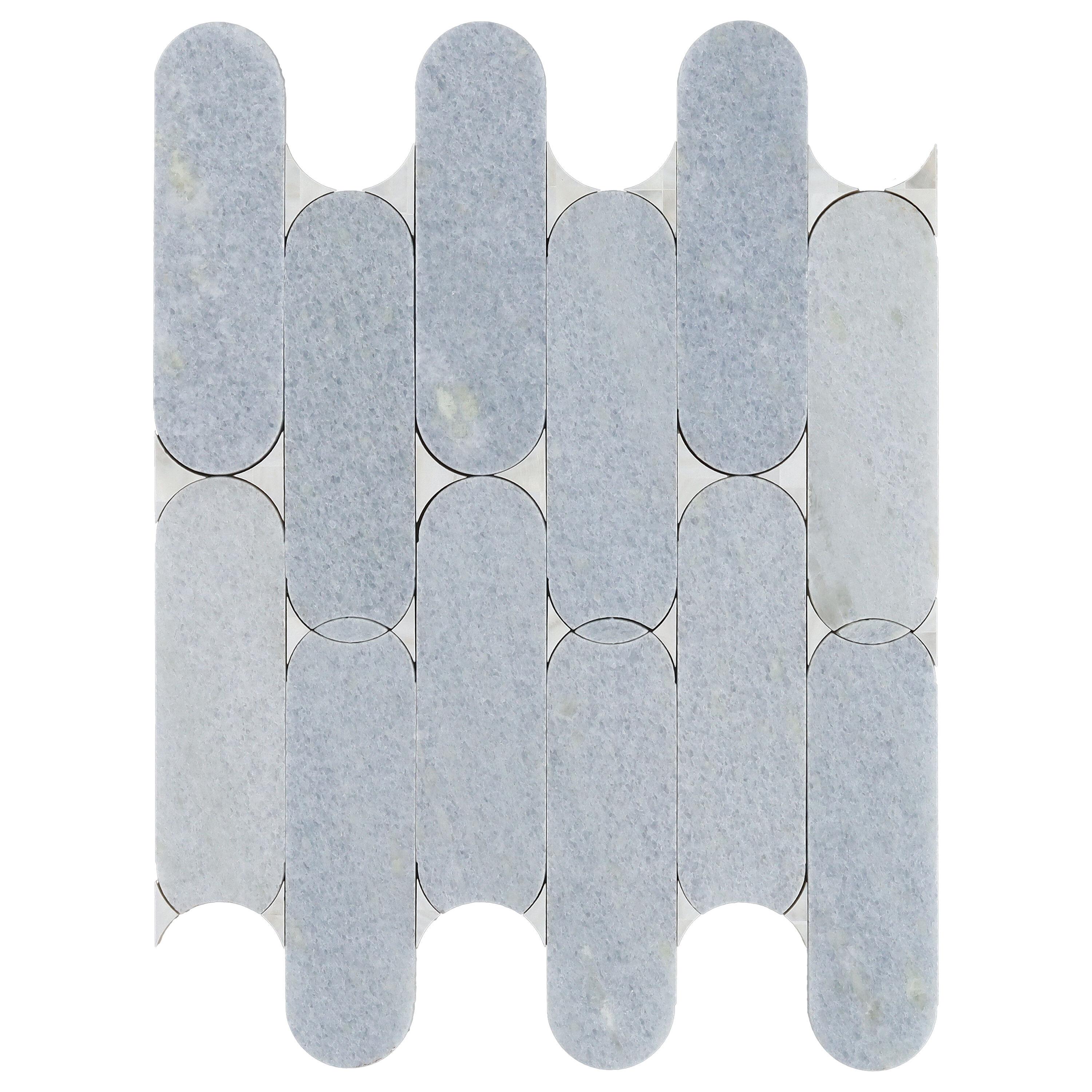 Nostradam 9.96" W x 11.22" L Marble and Brass Mosaic Tile (0.77 Sq. Ft. / Sheet)
