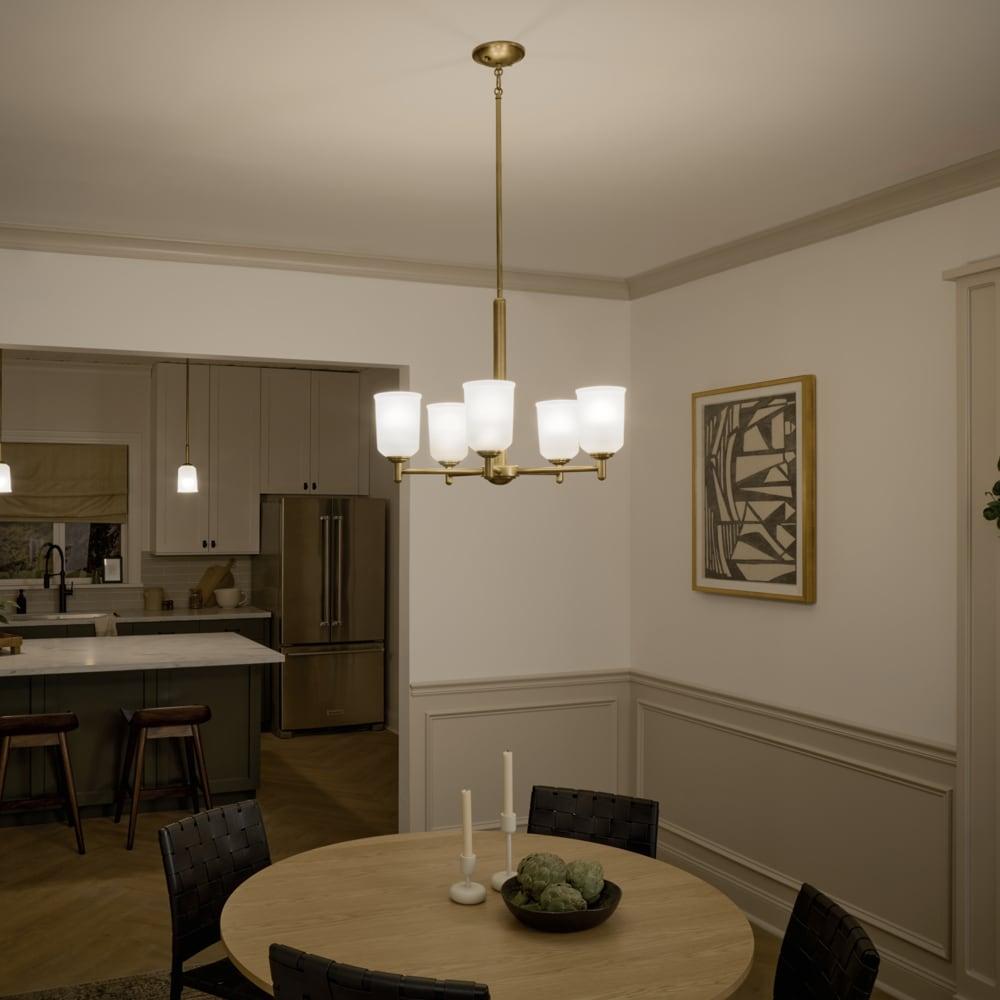 Natural Brass Mini Pendant with Clear Glass Shade