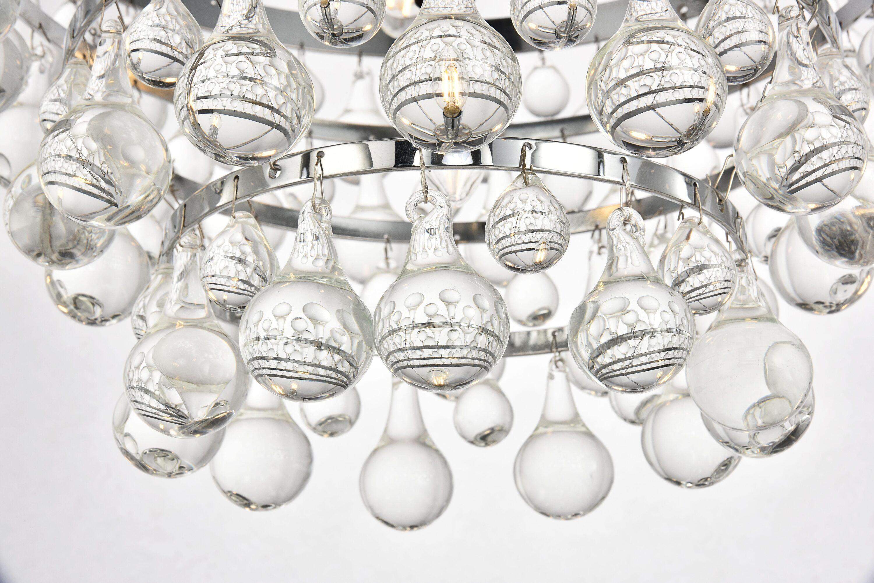 Elegant Lighting Kora Collection Pendant D17 H10.9 Lt:5 Chrome Finish