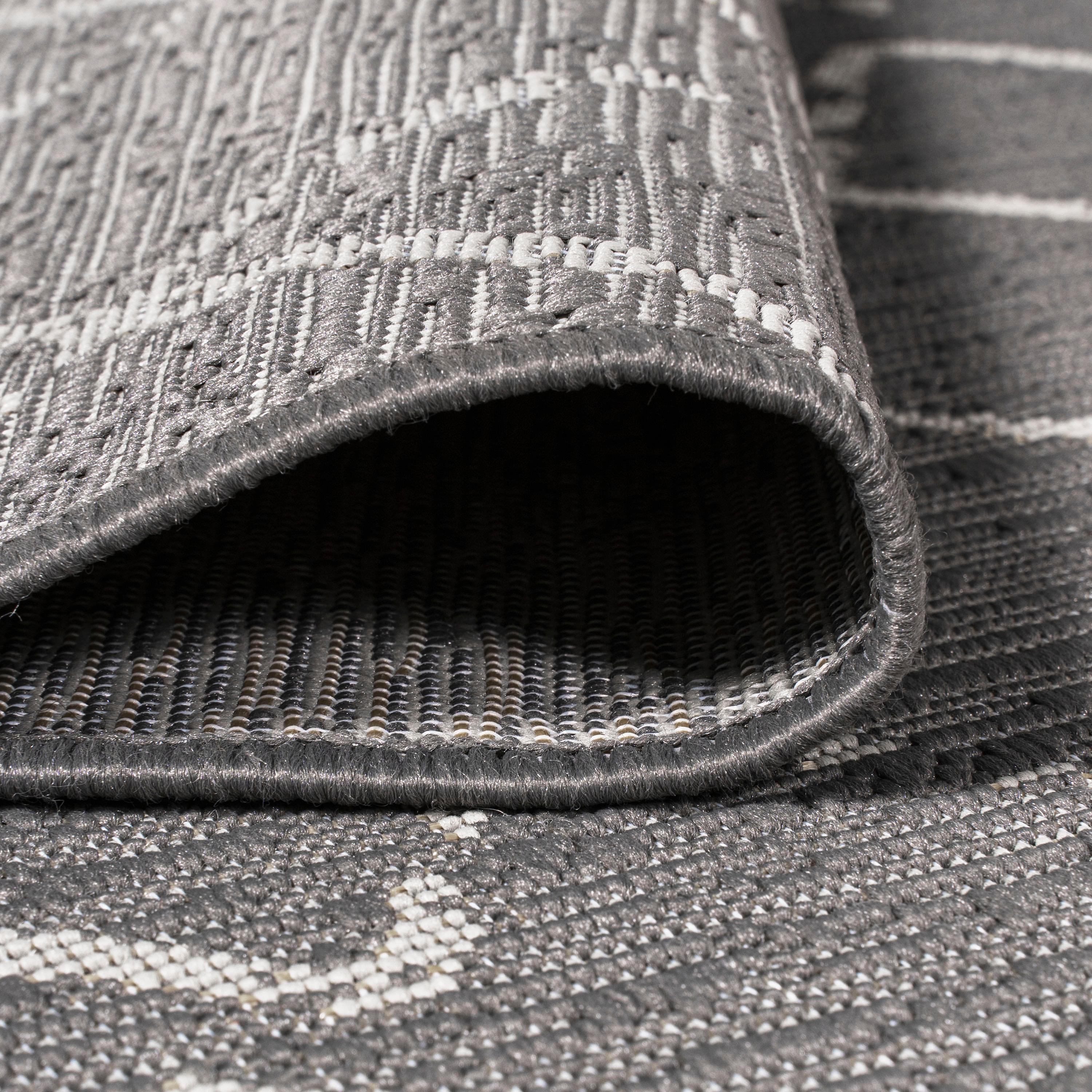 8'x10' Madaba Moroccan Trellis Indoor/Outdoor Area Rug, Gray/Cream - JONATHAN Y