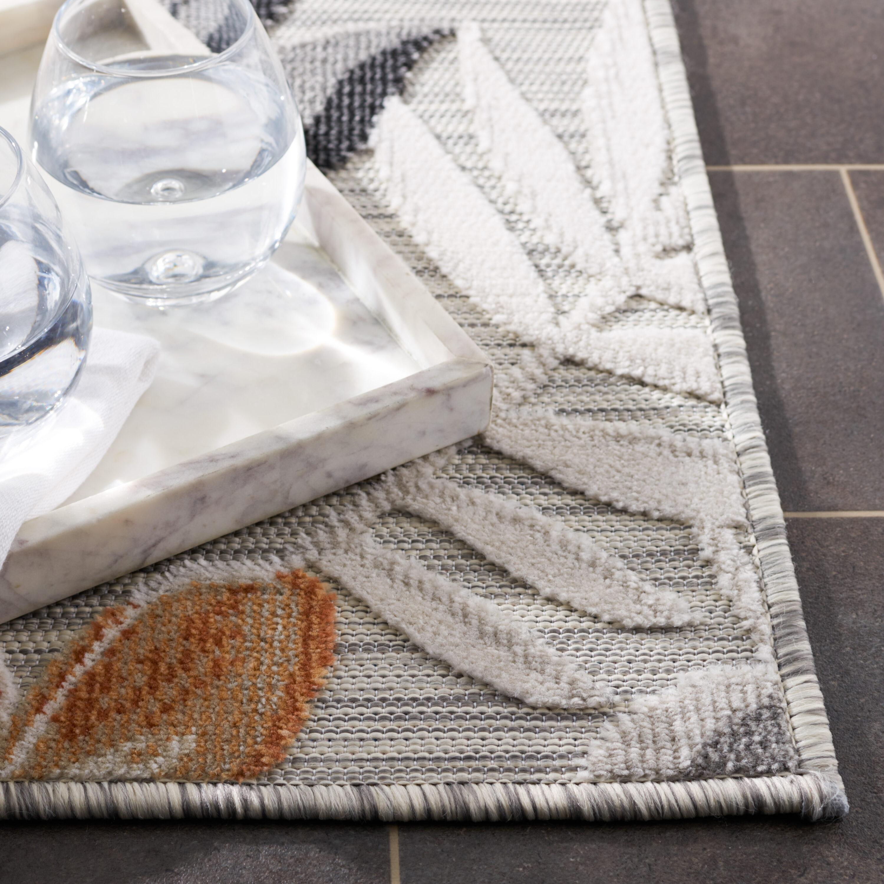 Cabana CBN405 Loomed Indoor/Outdoor Area Rug - Grey/Ivory - 5'1"x7'6" - Safavieh