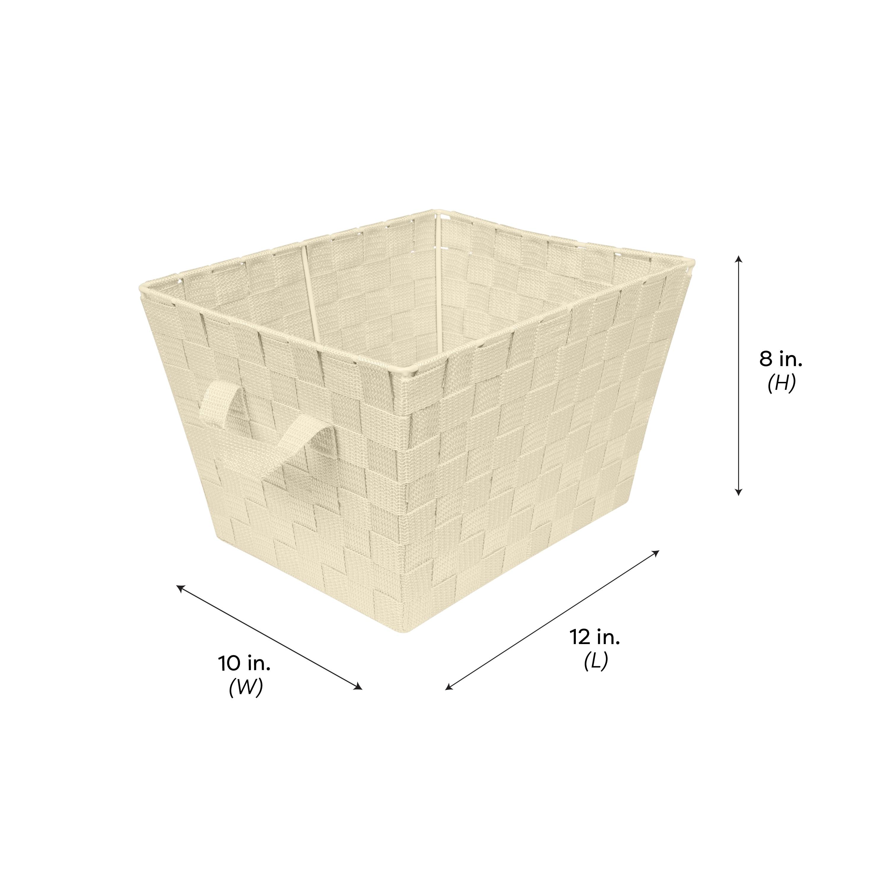 Simplify Small Woven Storage Basket in Ivory