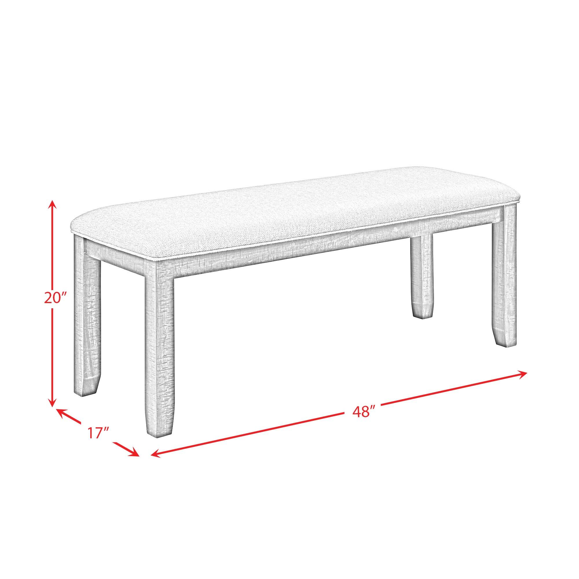 Elements Dex 6PC Dining Set (72" Table + 4 Chairs + Bench) in Cherry