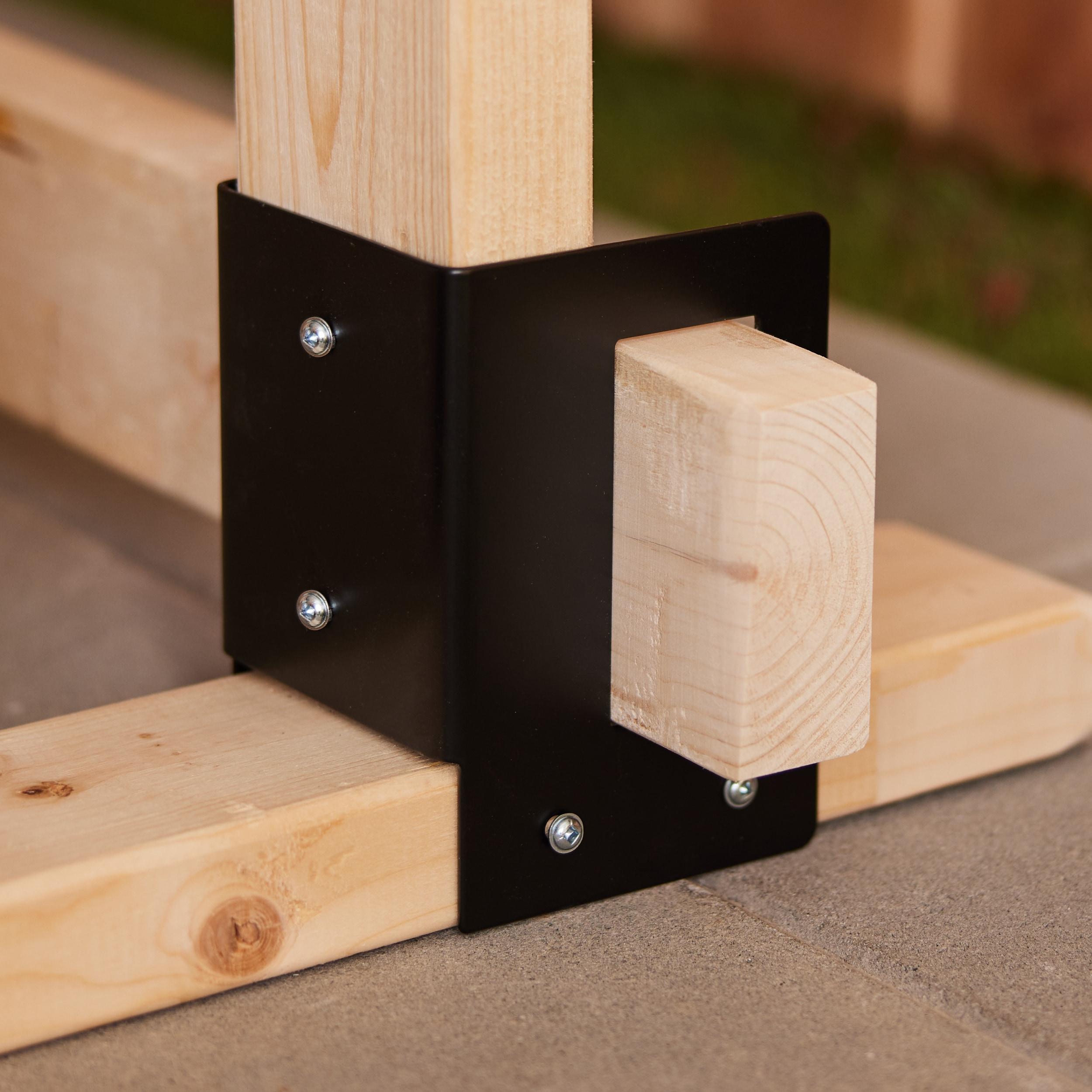 Panacea Black Powder Coated Steel Log Rack Bracket