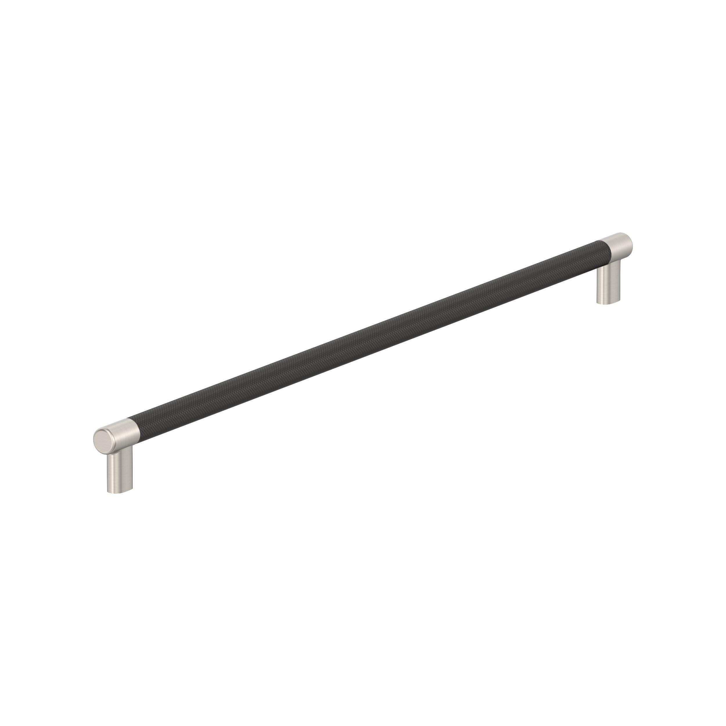 Amerock Esquire 24 inch (610mm) Center-to-Center Satin Nickel/Oil-Rubbed Bronze Appliance Pull