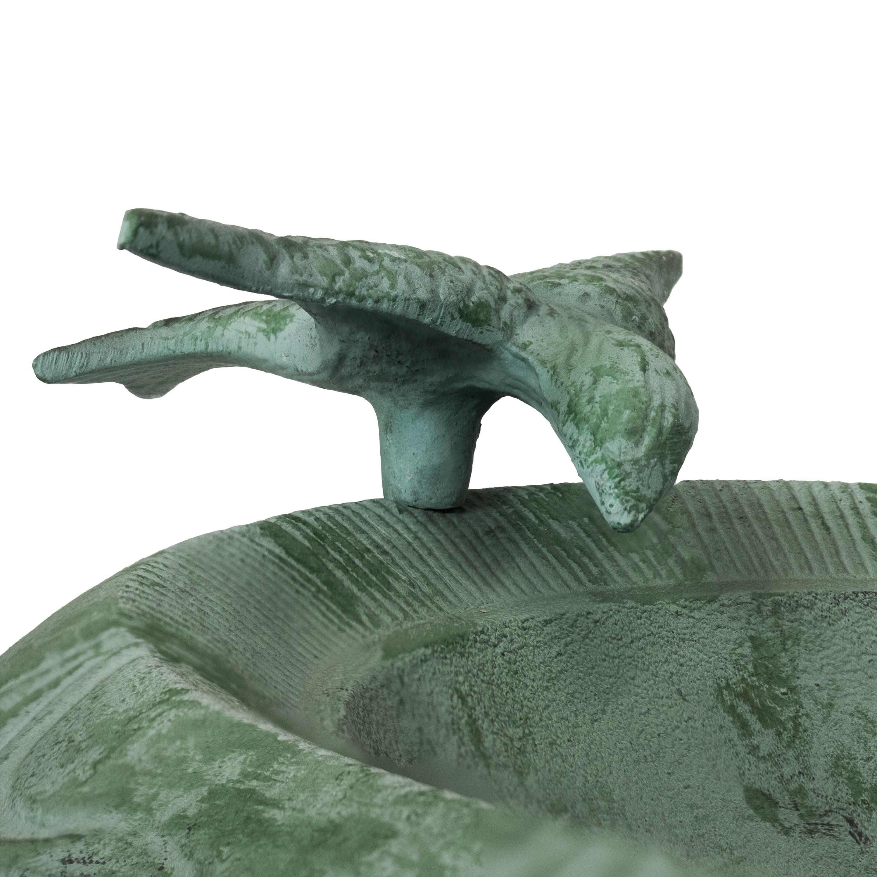 Garden Visitor Freestanding Cast Aluminum Outdoor Bird Bath