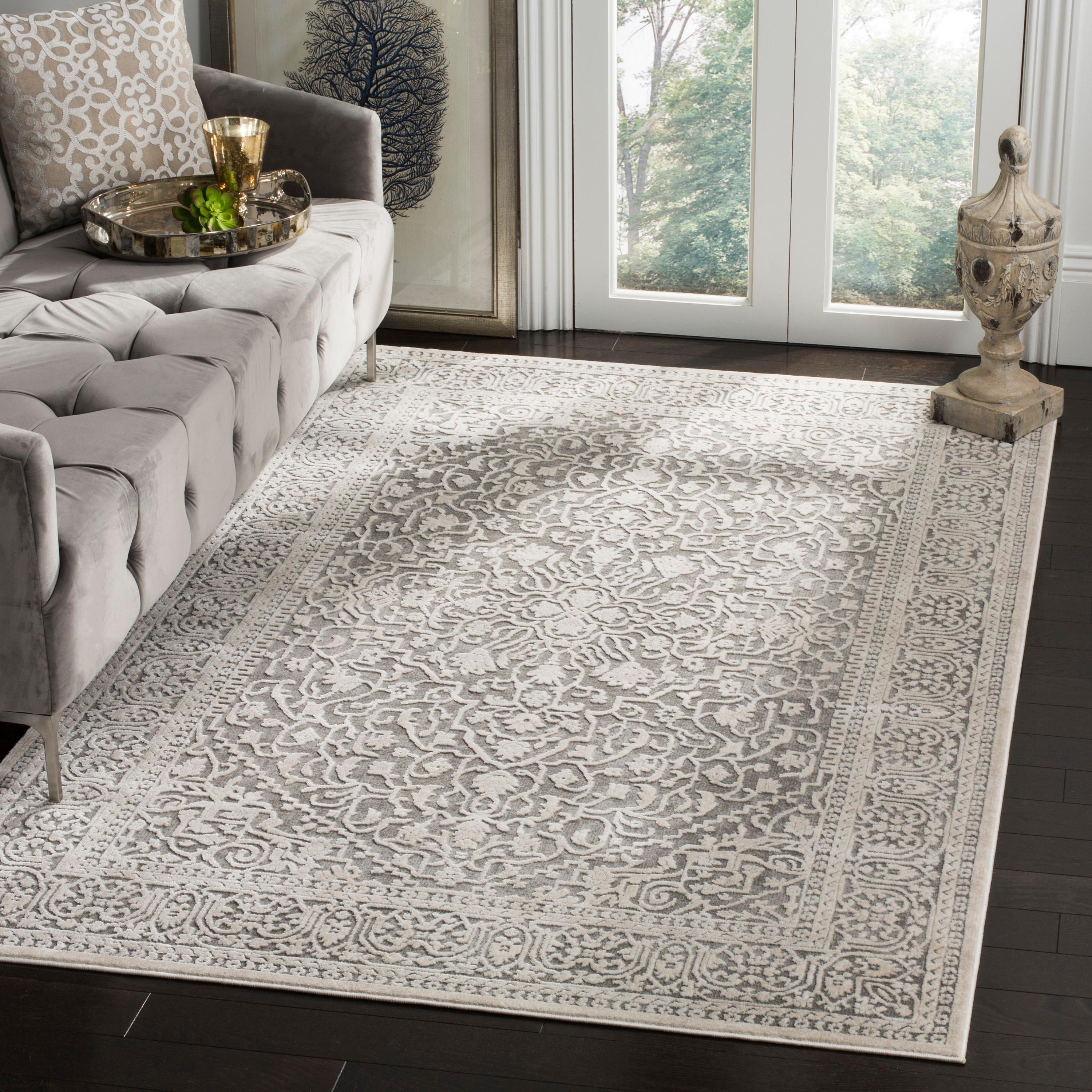 Reflection RFT670 Power Loomed Indoor Area Rug - Dark Grey/Cream - 5'1"x7'6" - Safavieh.