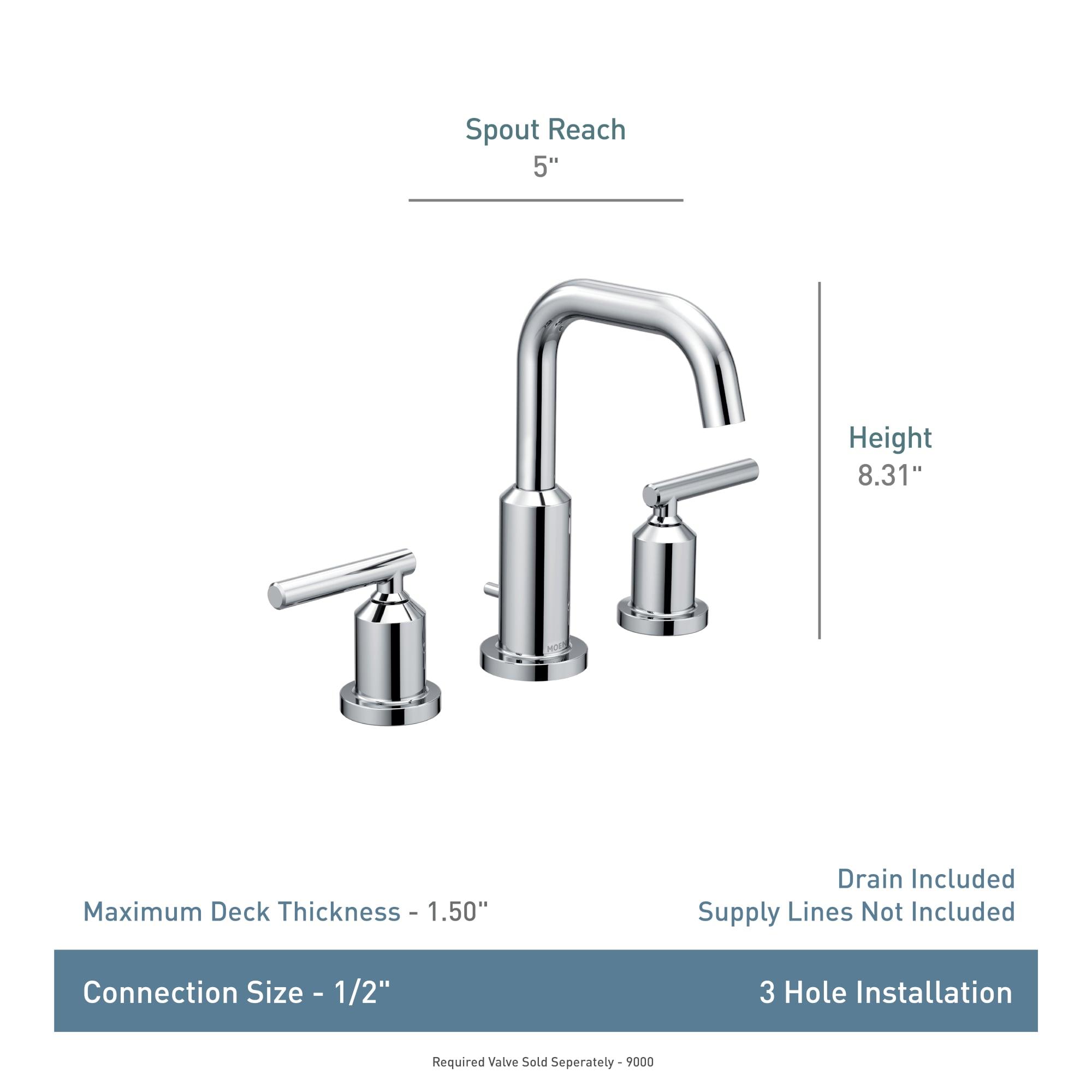 Moen MOEN T6222BL CIA MATTE BLACK TWO-HANDLE HIGH ARC BATHROOM FAUCET T6222BL-1