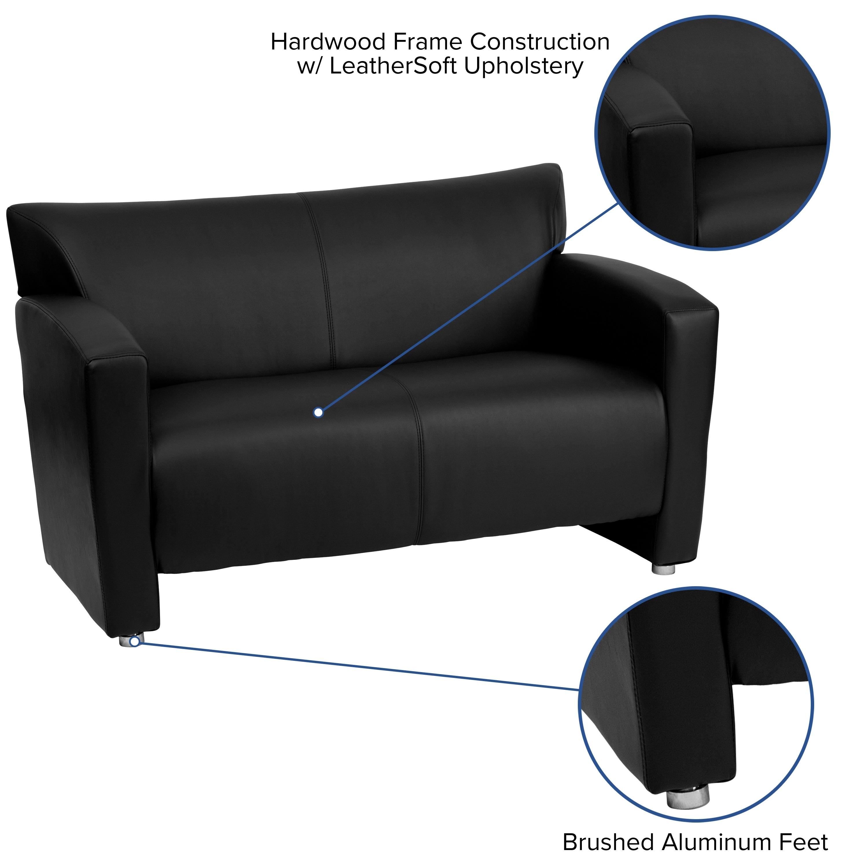 HERCULES Majesty Series LeatherSoft Loveseat with Extended Panel Arms