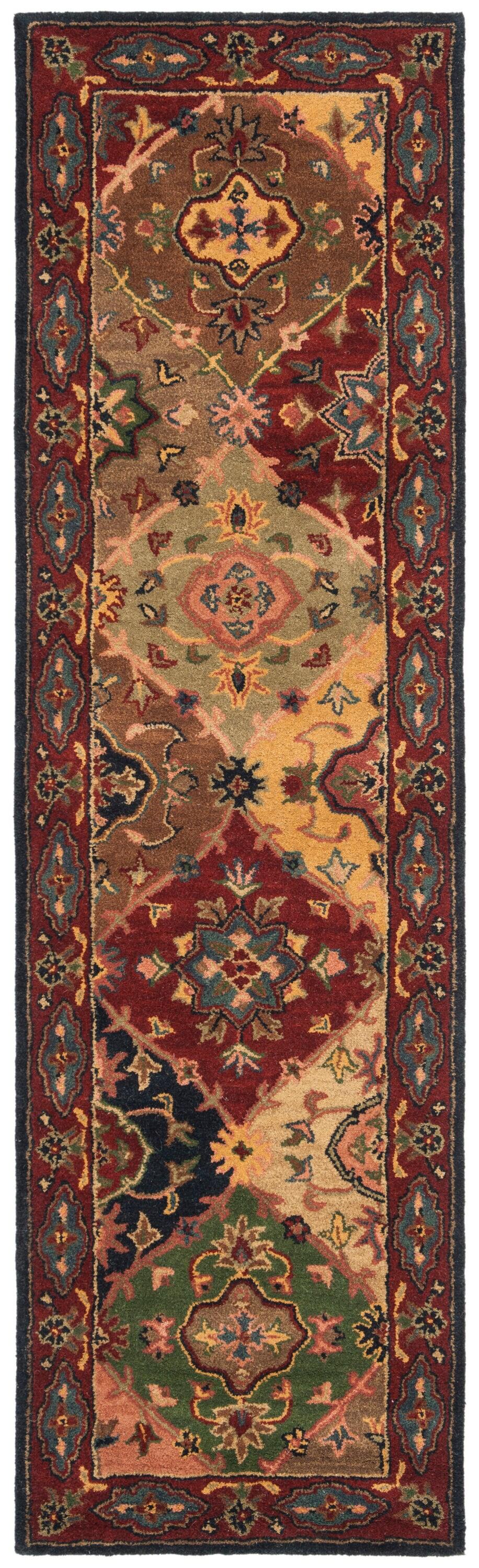 Heritage HG926 Hand Tufted Runner Rug - Red/Multi - 2'3"x6' - Safavieh.
