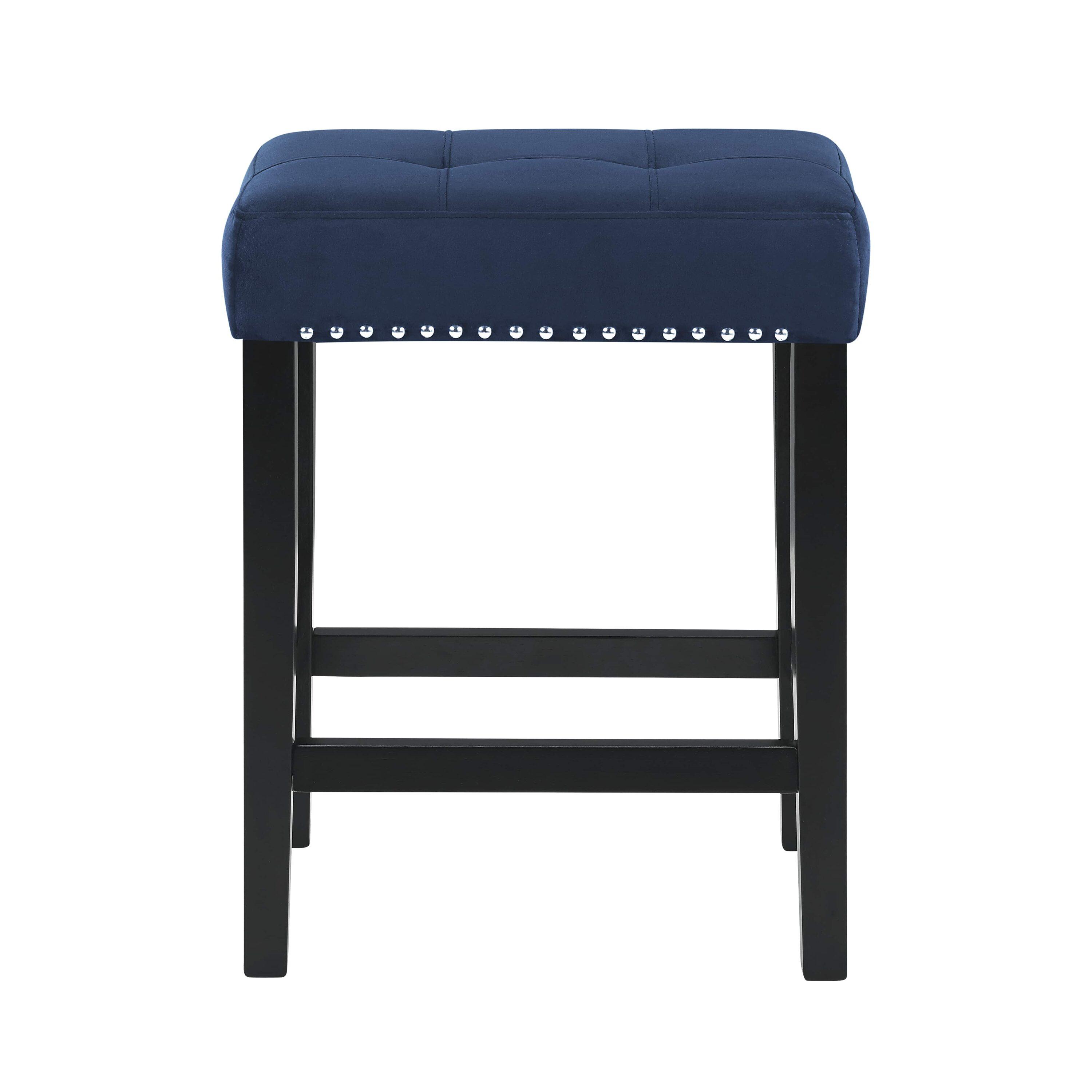 New Classic Furniture Celeste 4-Piece Faux Marble & Wood Bar Set in Blue
