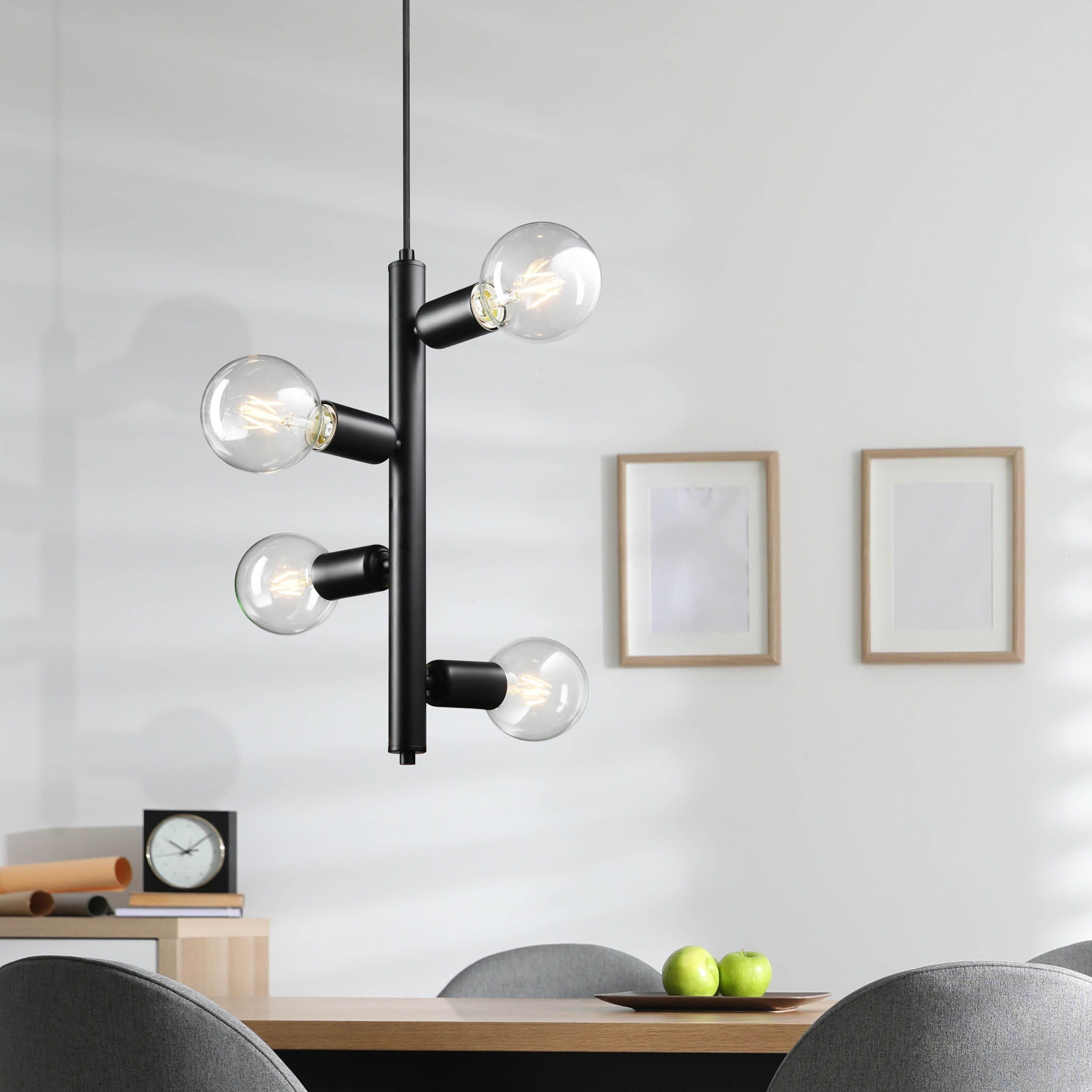 4 - Light Dimmable Sputnik Modern Linear Chandelier