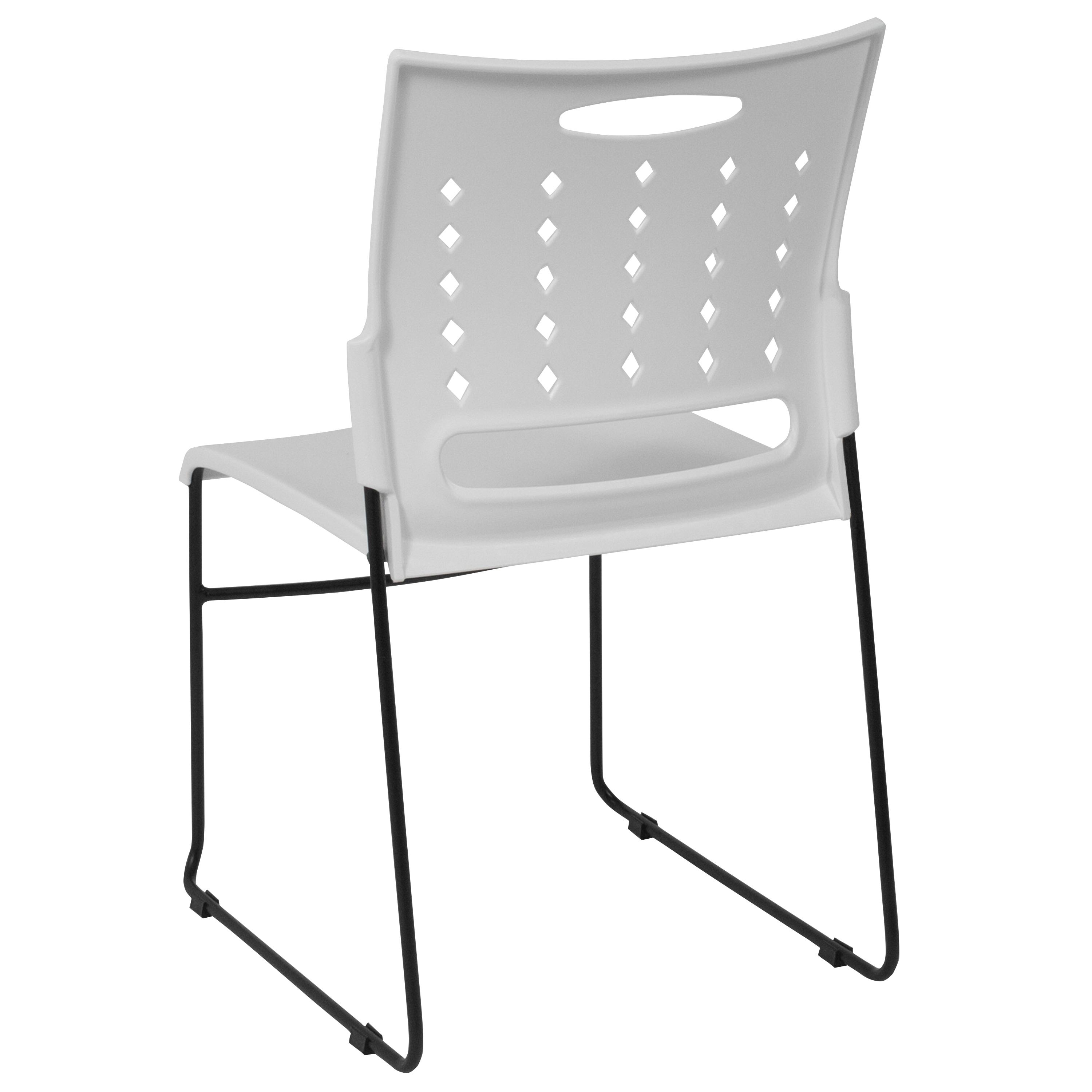 881 lb. Capacity Sled Base Stack Chair with Carry Handle and Air-Vent Back