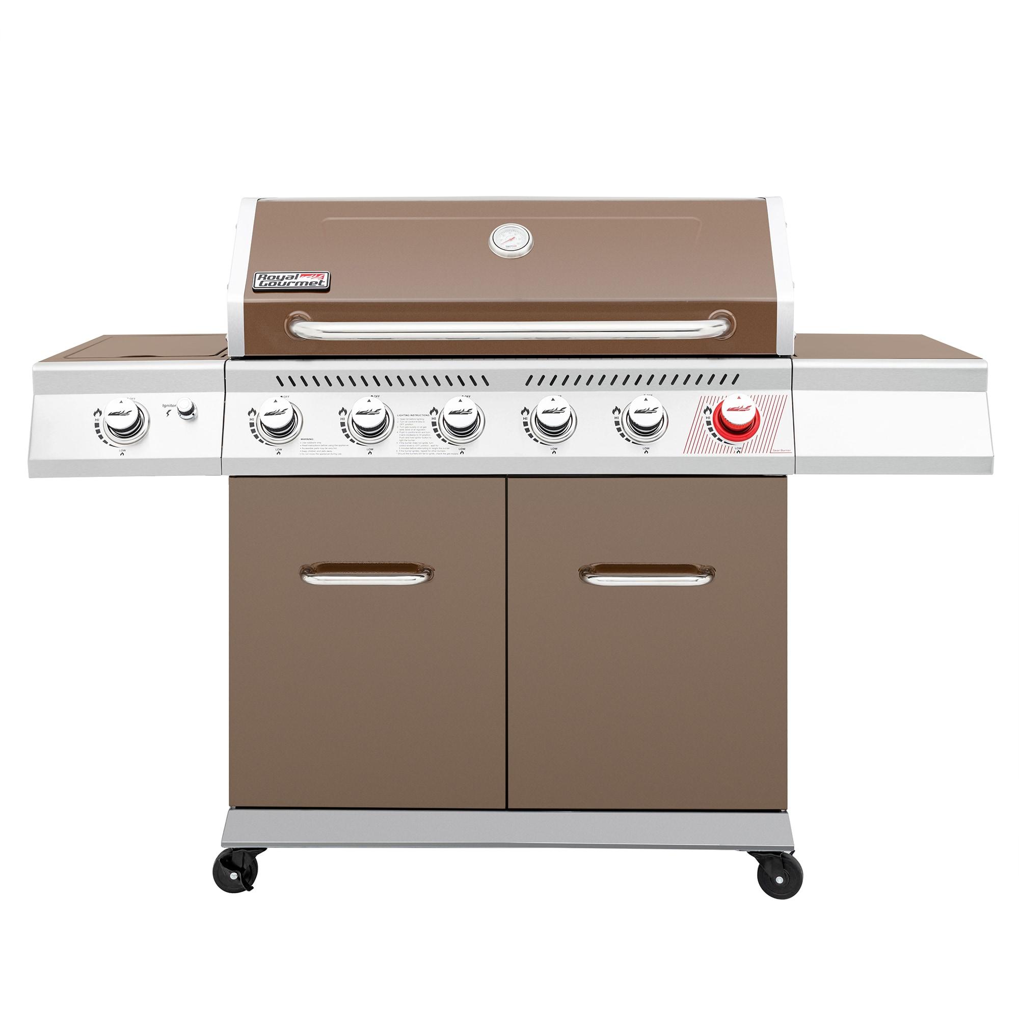 Royal Gourmet 6 - Burner Freestanding Liquid Propane 74000 BTU Gas Grill with Cabinet