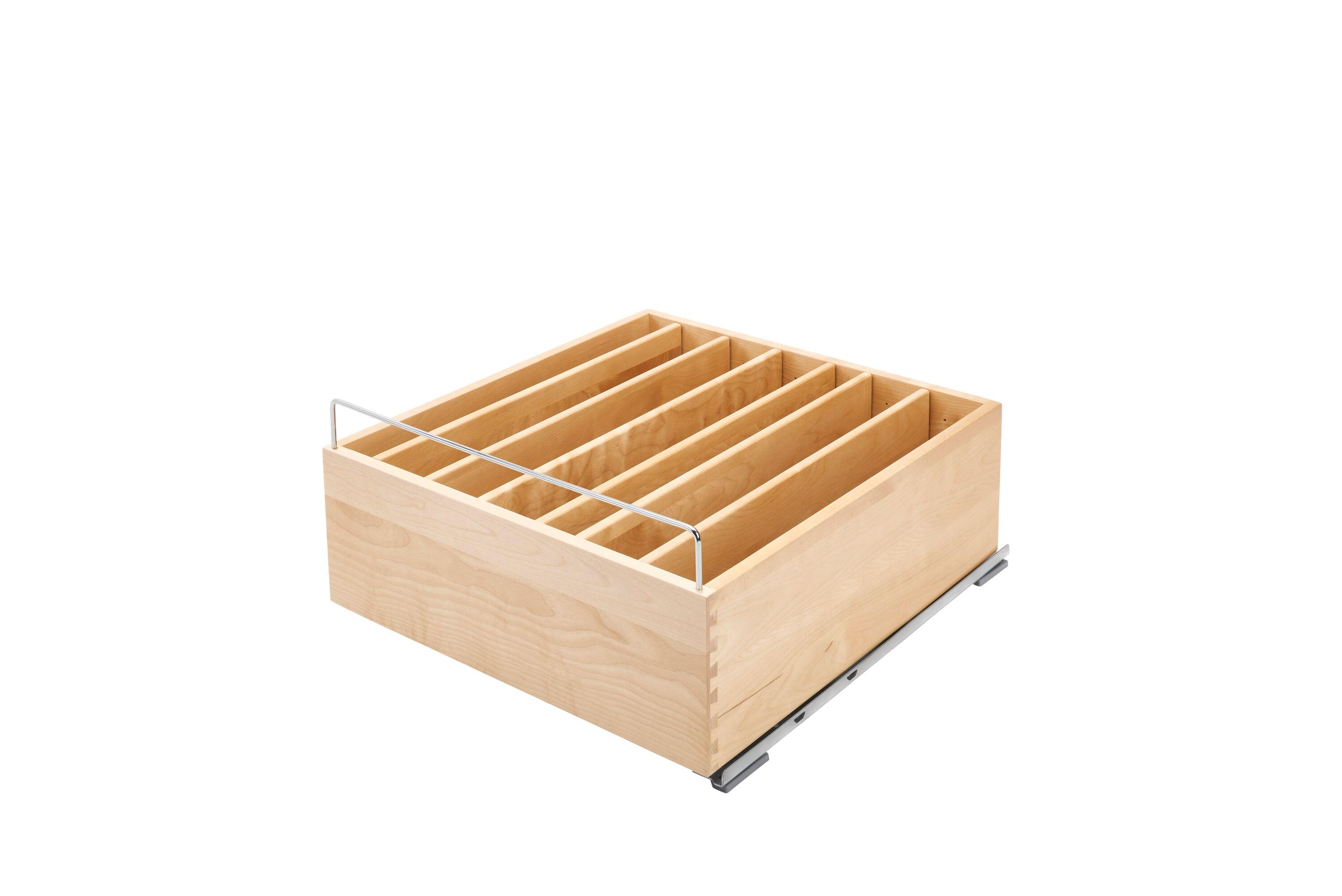 Rev-A-Shelf Wood Base Cabinet Pullout Casserole Dish W/ Soft-Close