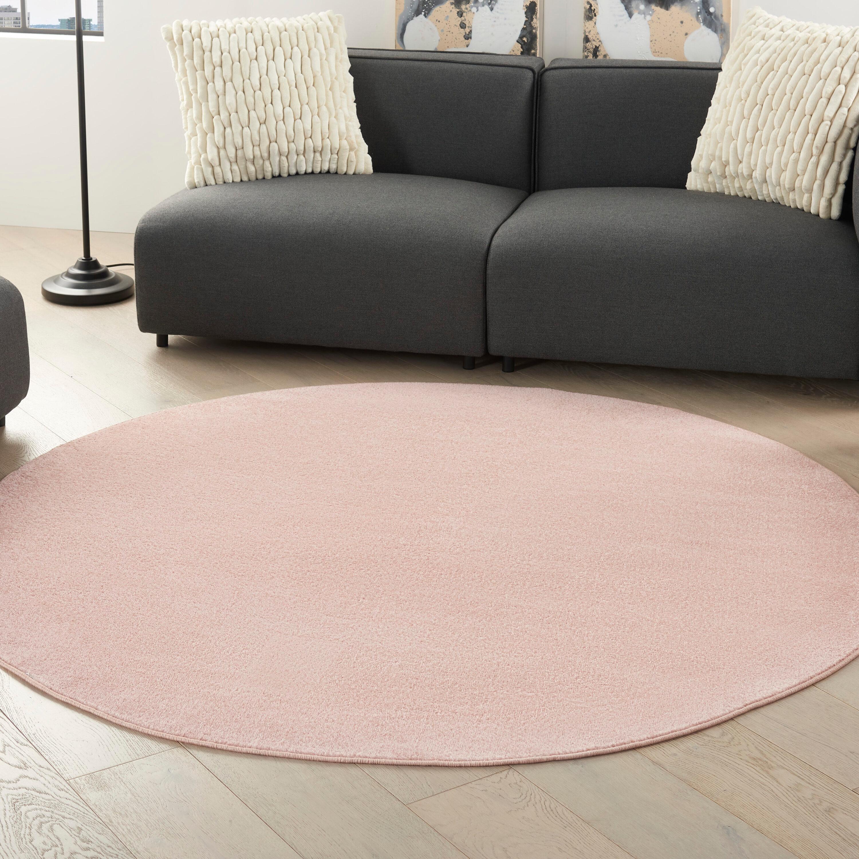 Nourison Essentials Easy Care Indoor Outdoor Area Rug - Pink 6' x Round